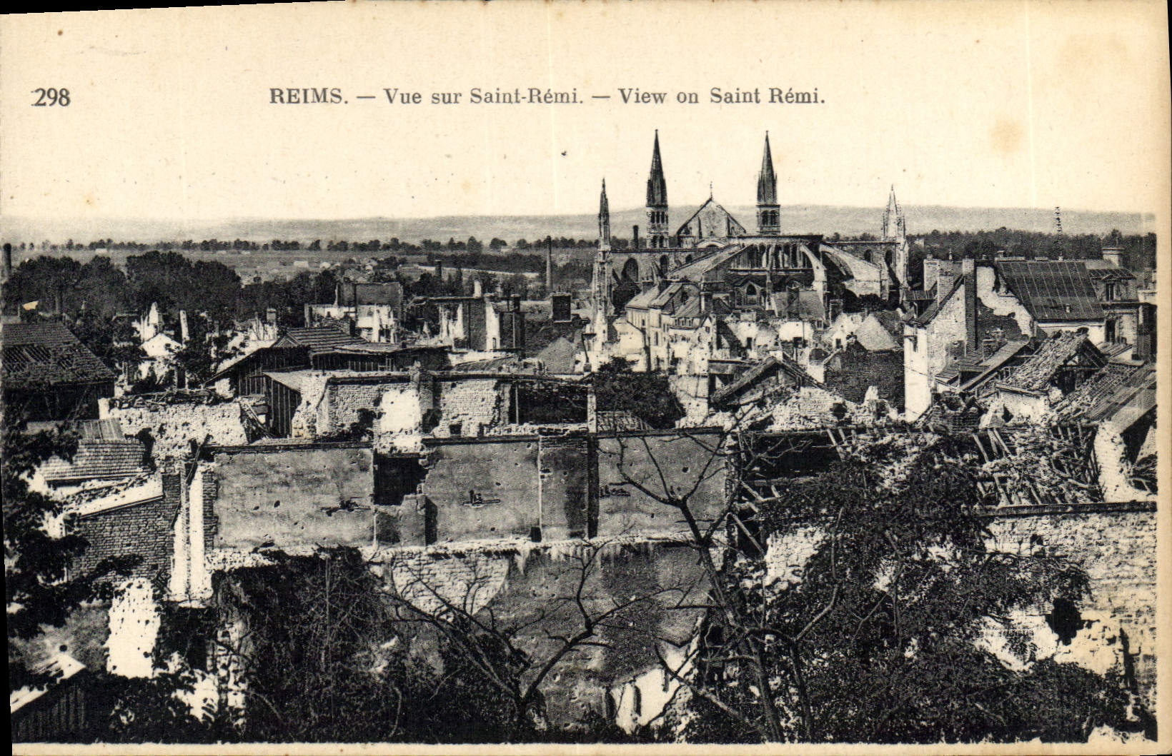 CPA Reims vue sur Saint Remi 