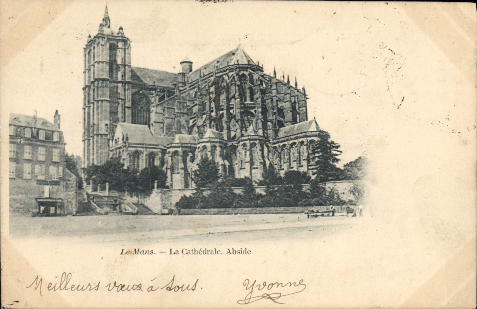 CPA Le Mans la cathedrale Abside 