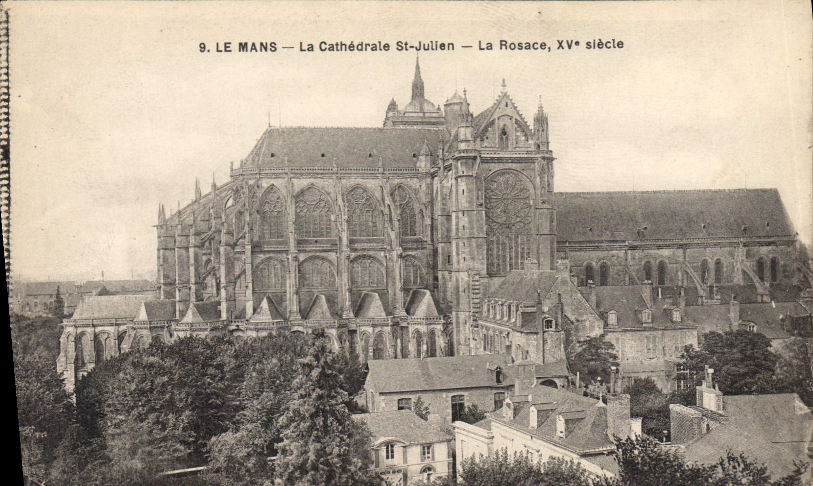 CPA Le Mans la cathedrale St Julien la Rosace XV siecle 