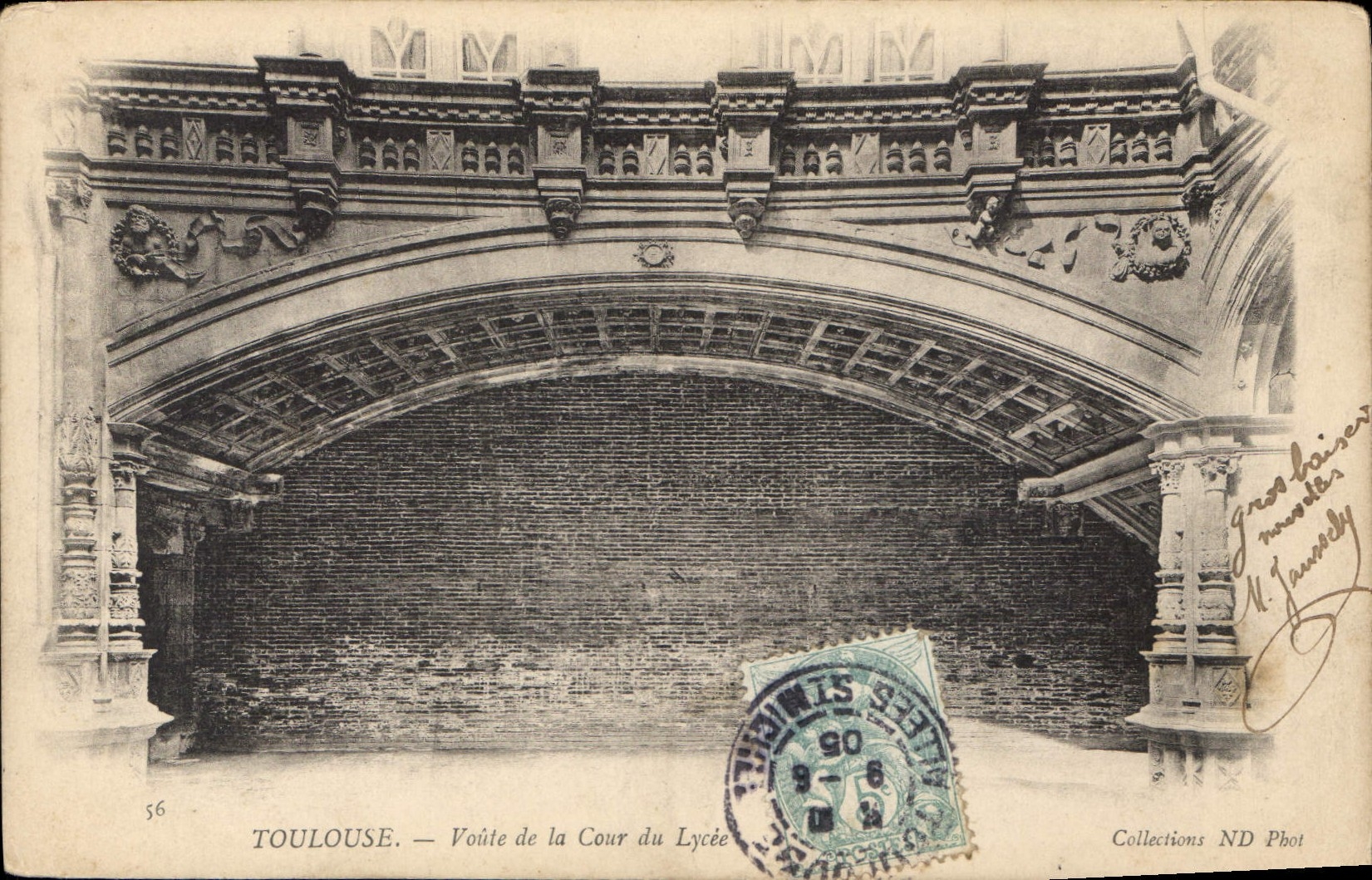 CPA Toulouse Voute de la Cour du Lycee