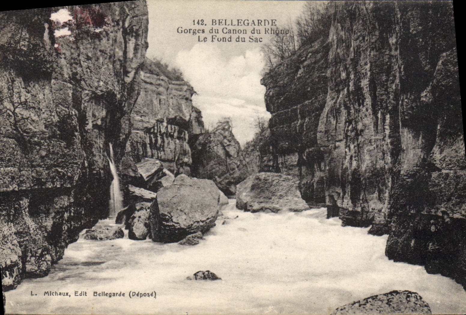 CPA Bellegarde gorges du canon du Rhone le fond du Sac