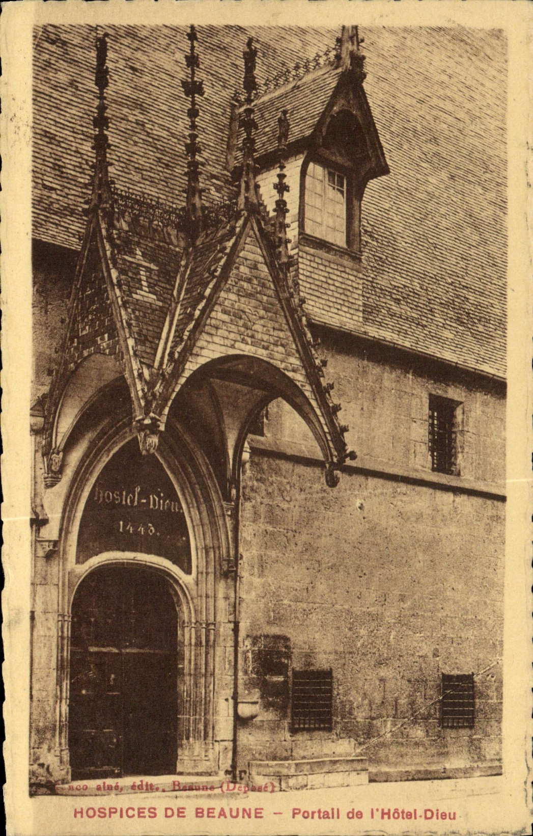 CPA Hospices de Beaune portail de l'hotel Dieu