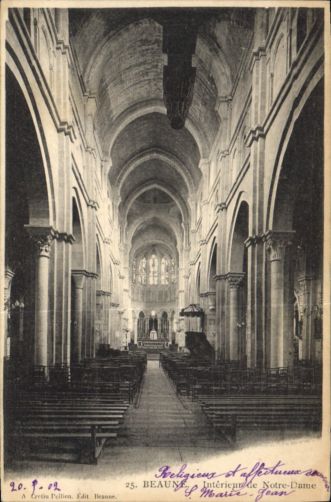 CPA Beaune interieur de Notre Dame 