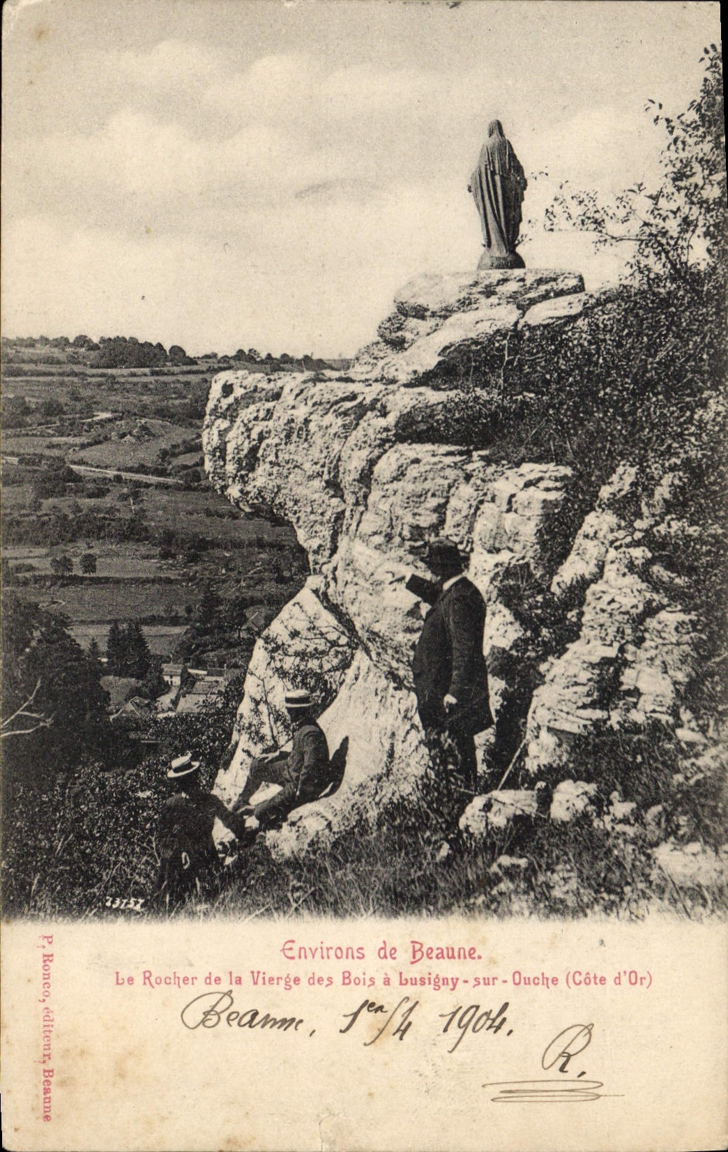 CPA Environs de Beaune le rocher de la Vierge des Bois a Lusigny sur Ouche cote d'Or 