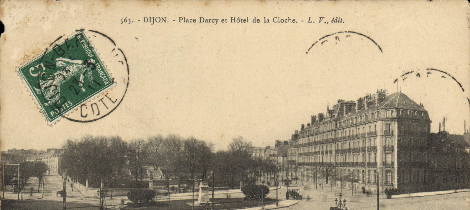 CPA Dijon place Darcy et hotel de la Cloche 