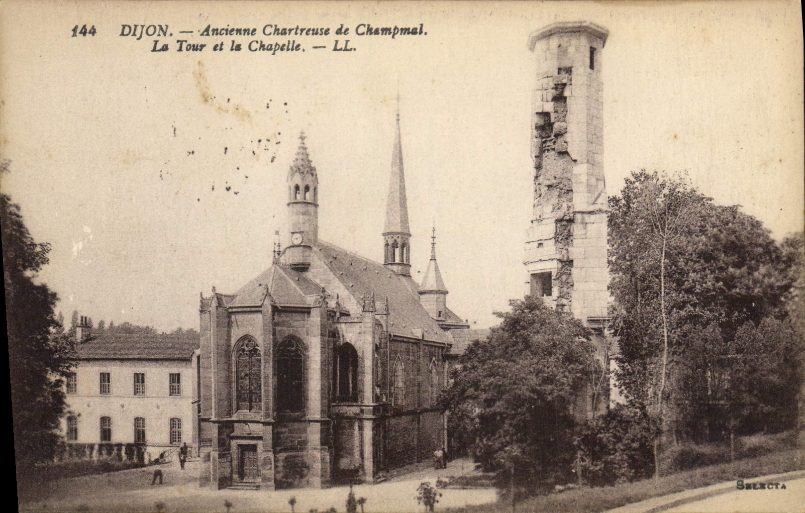 CPA Dijon ancienne chartreuse de Champmal la tour et la chapelle 