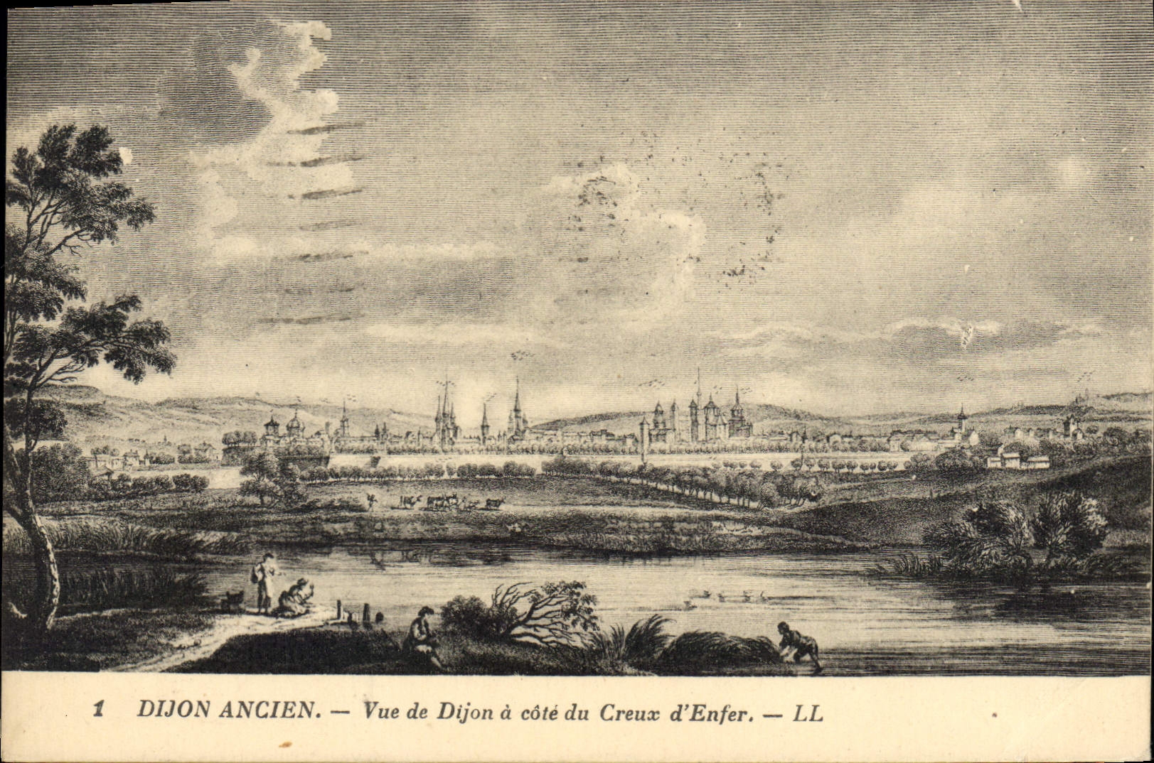 CPA Dijon Vue de Dijon a core du Creux d'Enfer 
