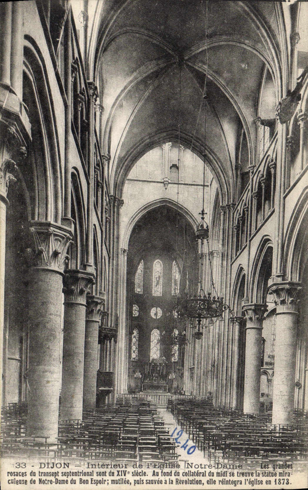 CPA Dijon Interieur de l'Eglise notre Dame 