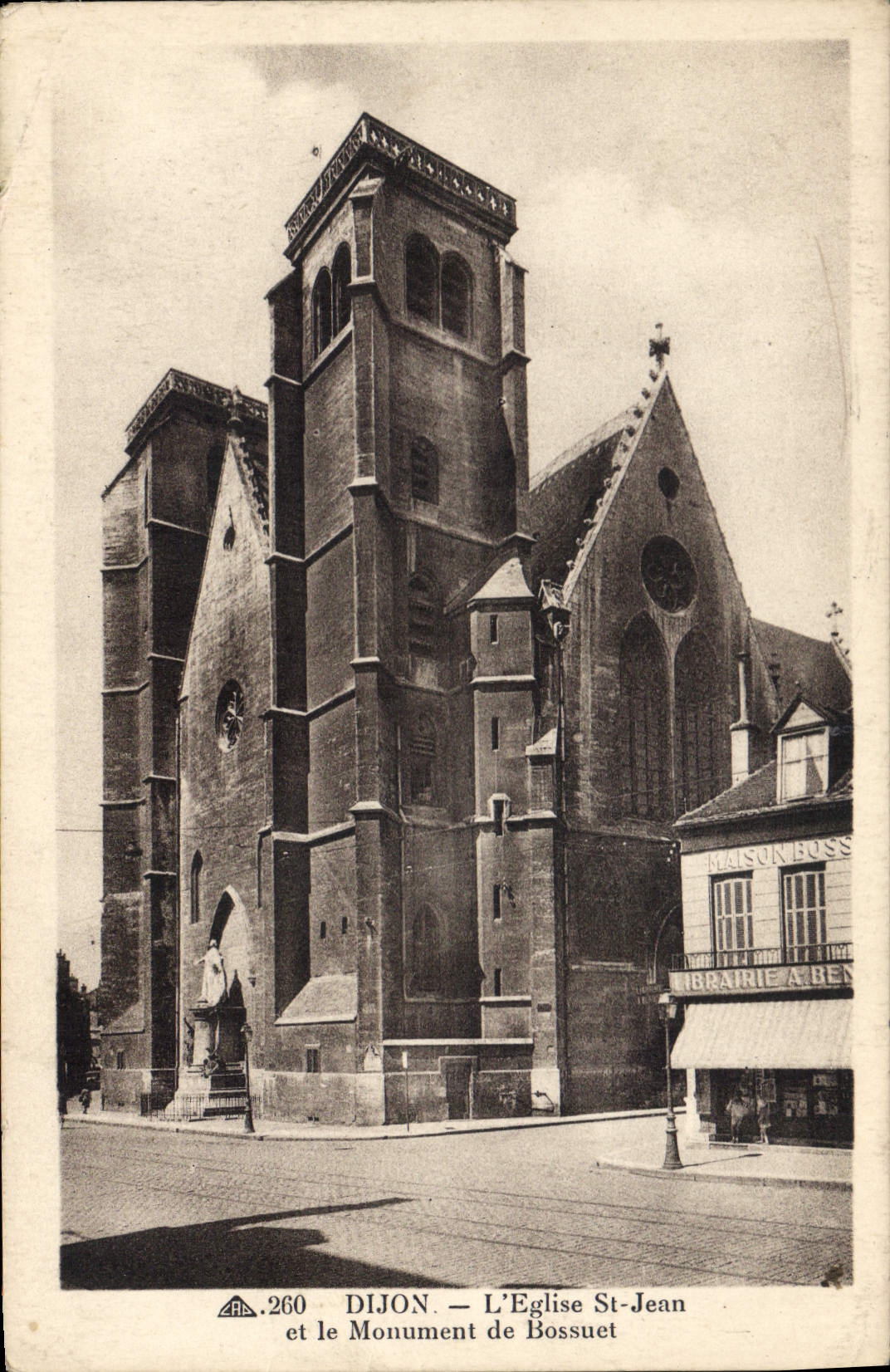 CPA Dijon L'Eglise St Jean et le Monument de Bossuet 