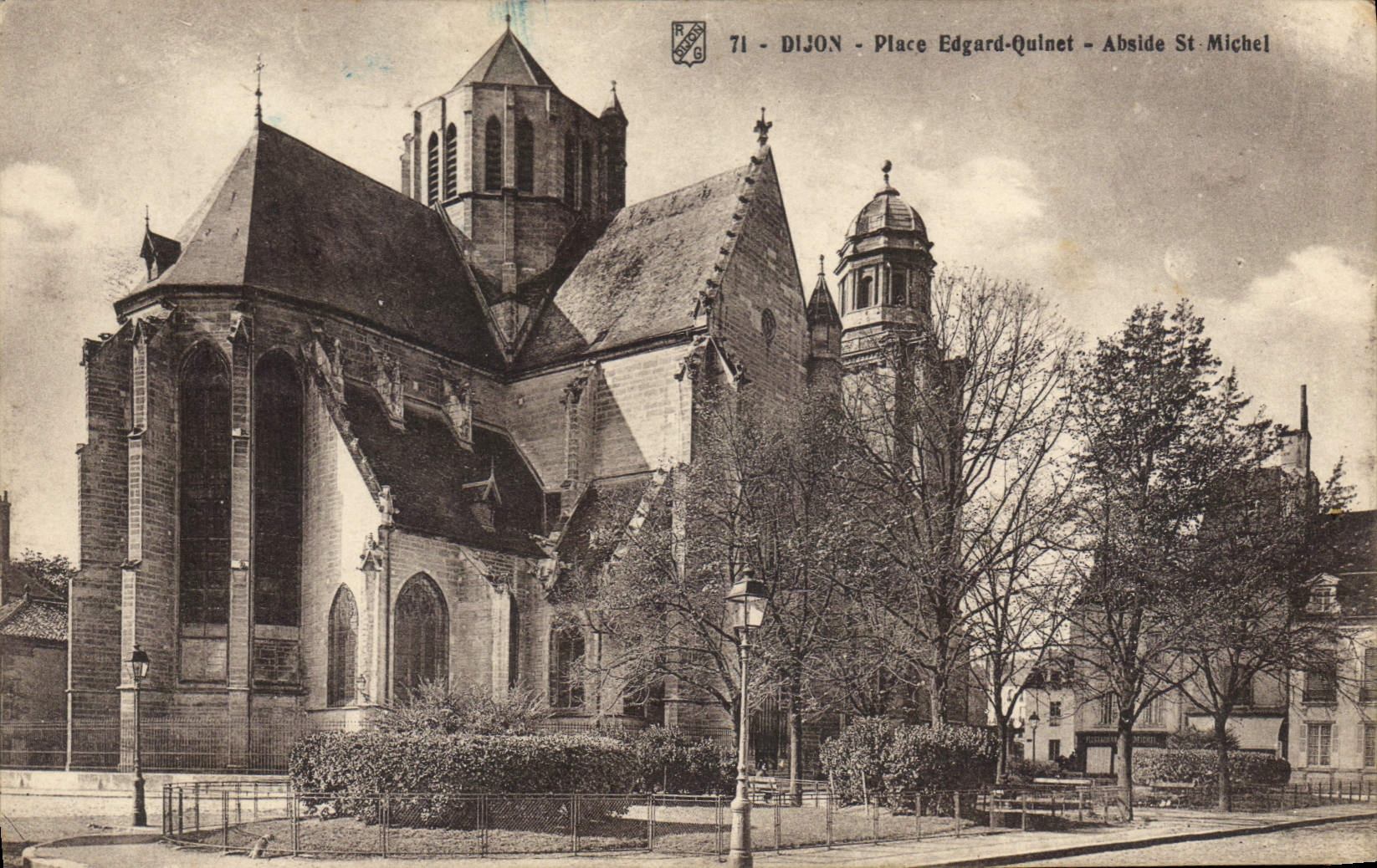 CPA Dijon Place Edgard Quinet abside St michel