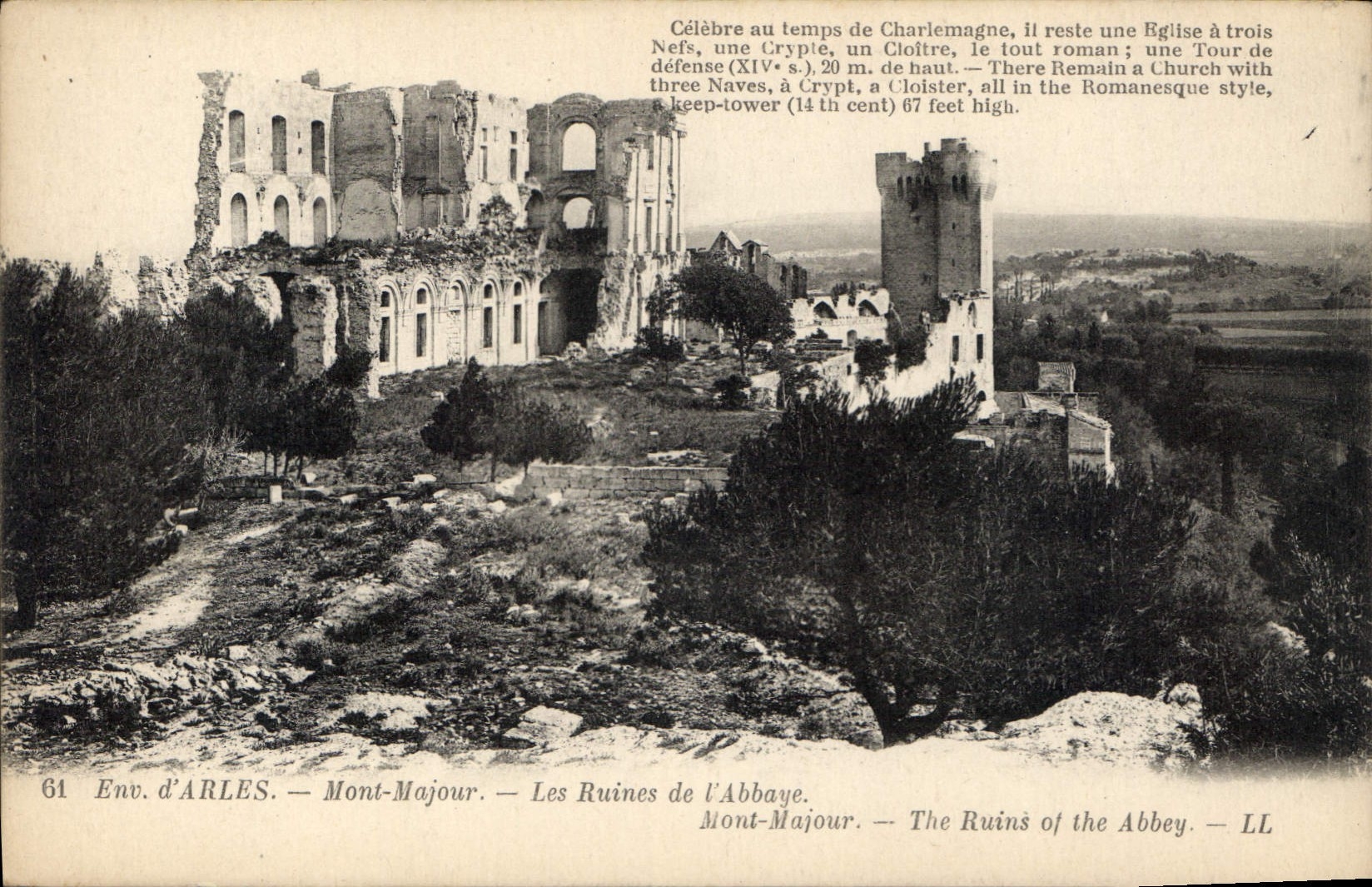 CPA Env D'Arles Mont Majour Les Ruines de l'Abbaye