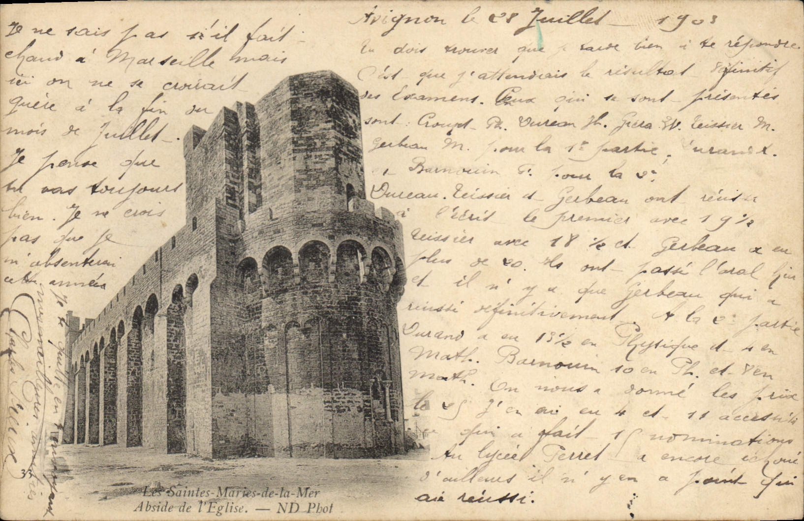 CPA Les Saintes Maries de la Mer Abside de l'Eglise 