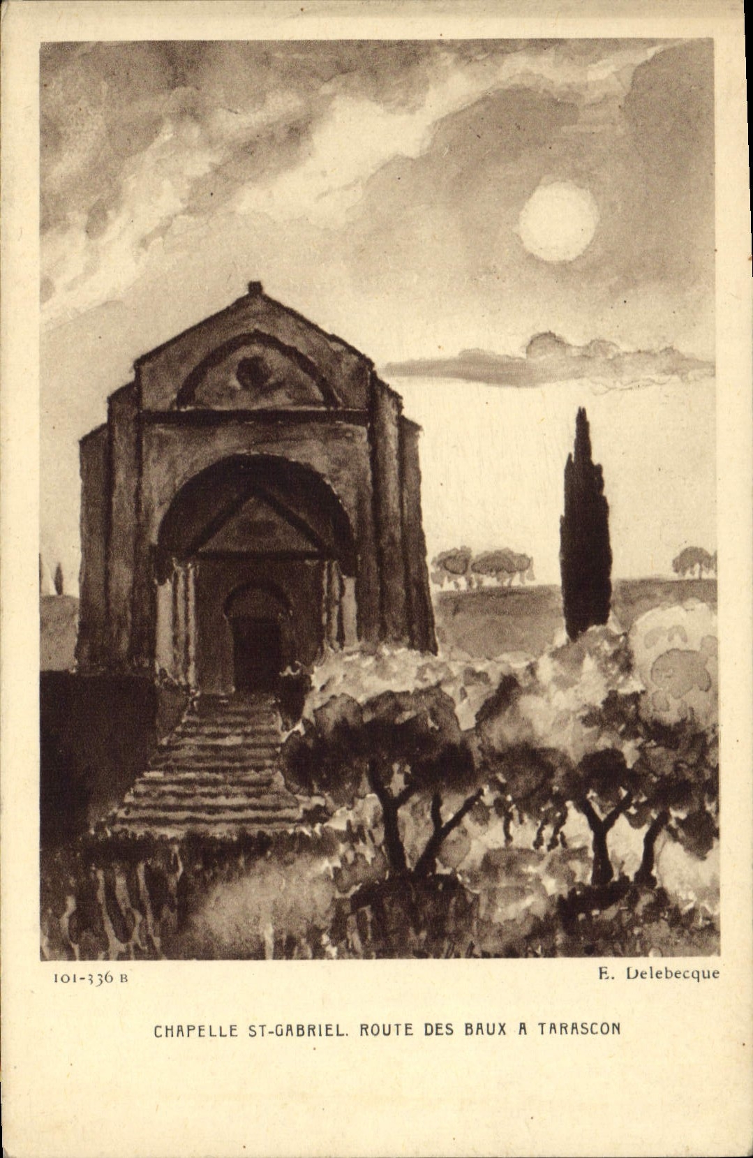 CPA Chapelle St Gabriel Route des Baux a Tarascon 