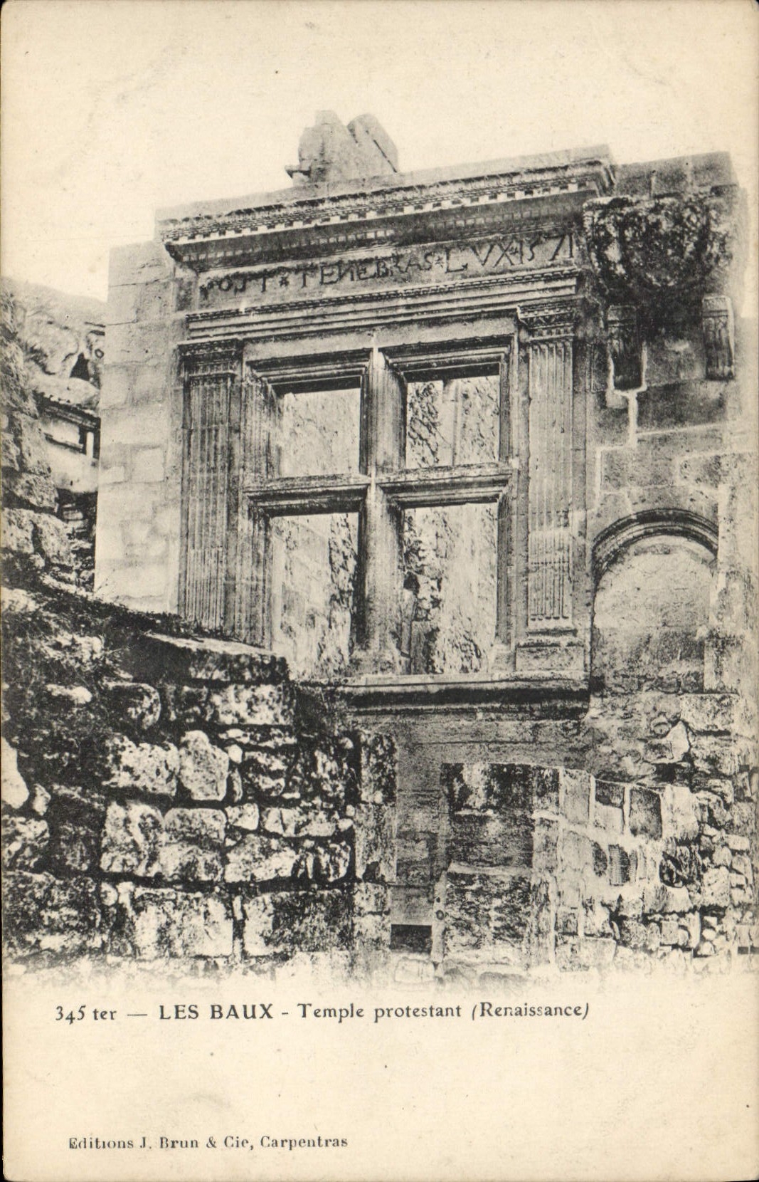 CPA Les Baux Temple protestant Renaissance 