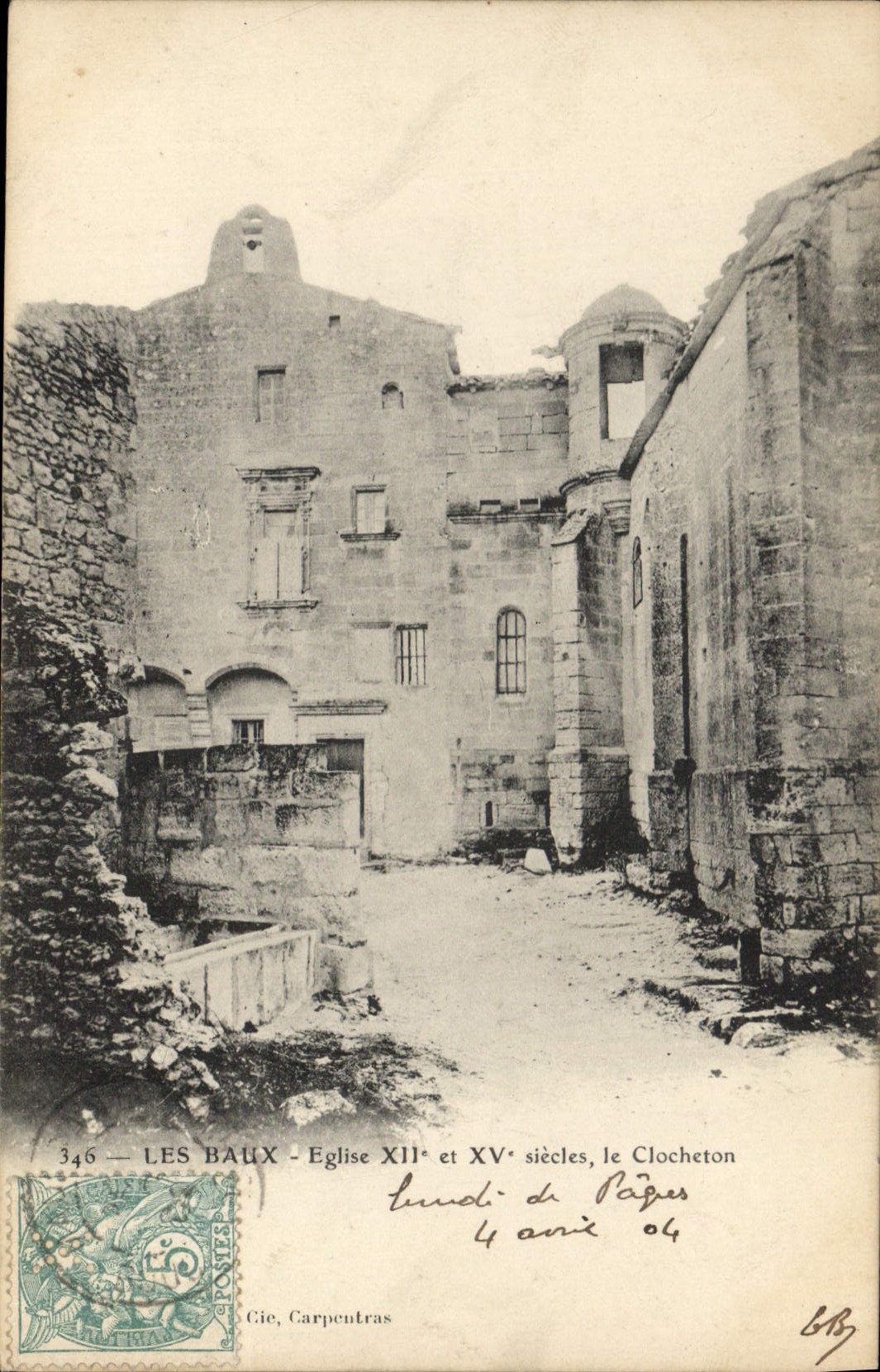 CPA Les Baux Eglise XII et XV siecles le Clocheton 