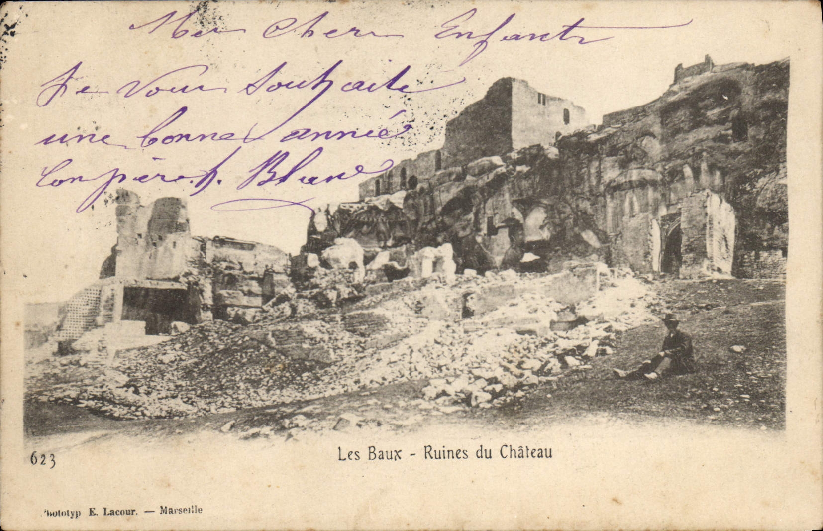 CPA Les Baux Ruines du Chateau 