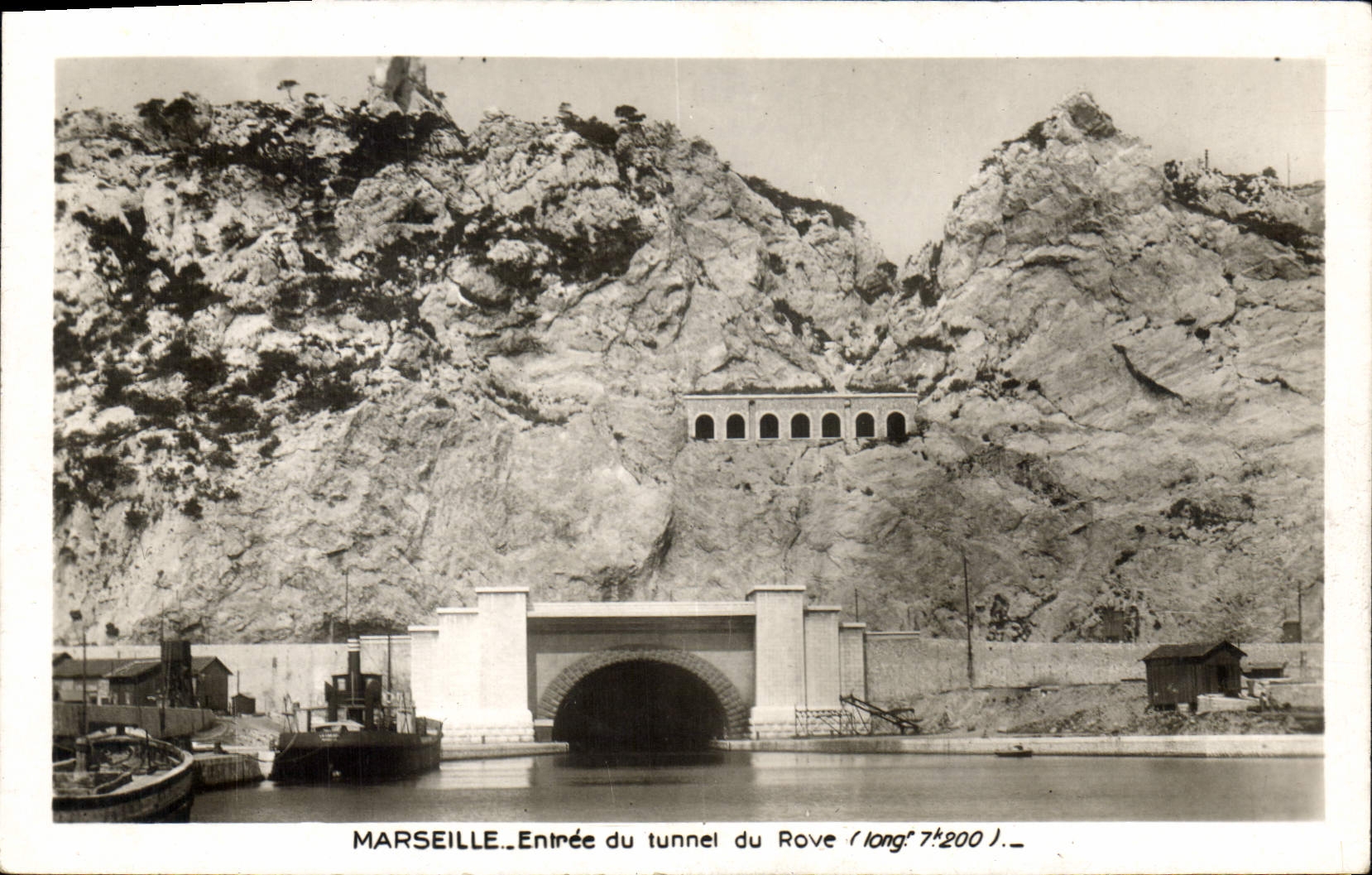CPA Marseille Entree du tunnel du Rove 