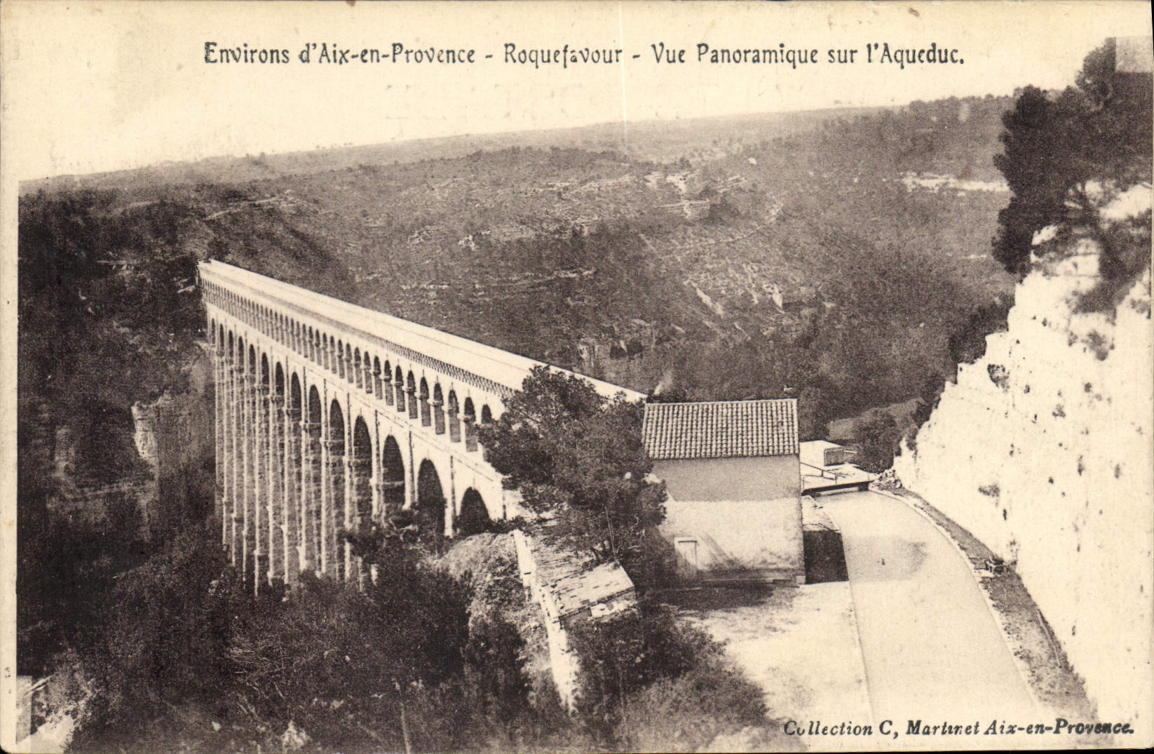 CPA Environs d'Aix en Provence Roquefavour Vue panoramique sur l'Aqueduc 