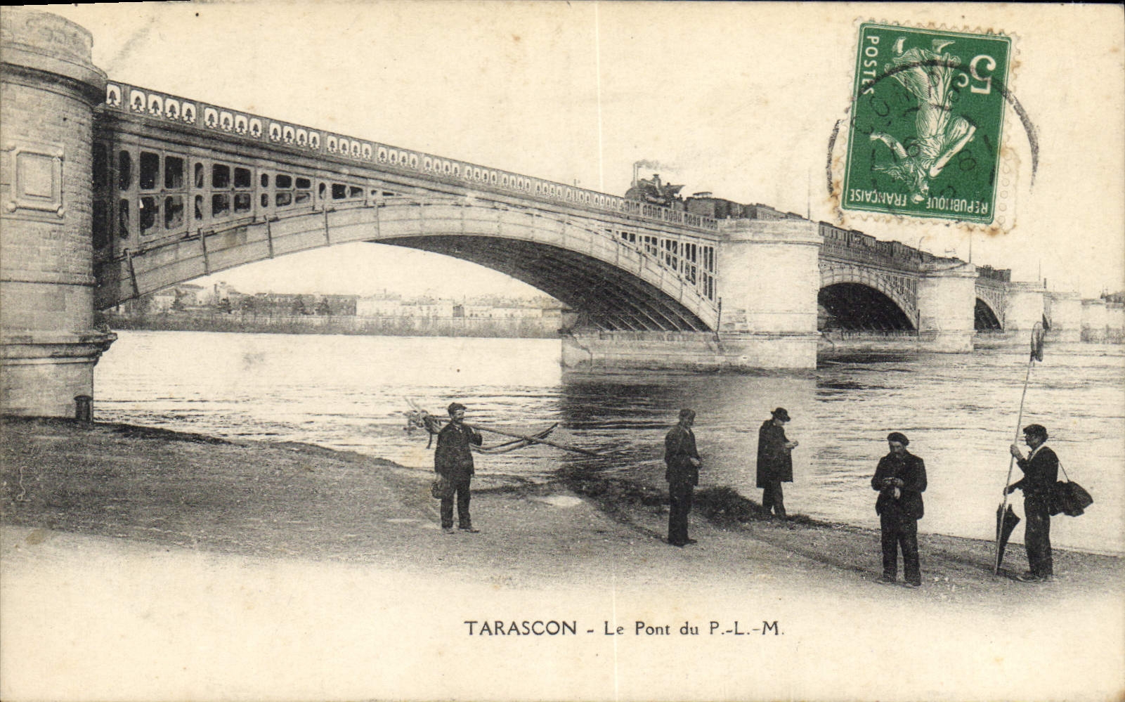CPA Tarascon Le Pont du P L M Pecheurs Peche