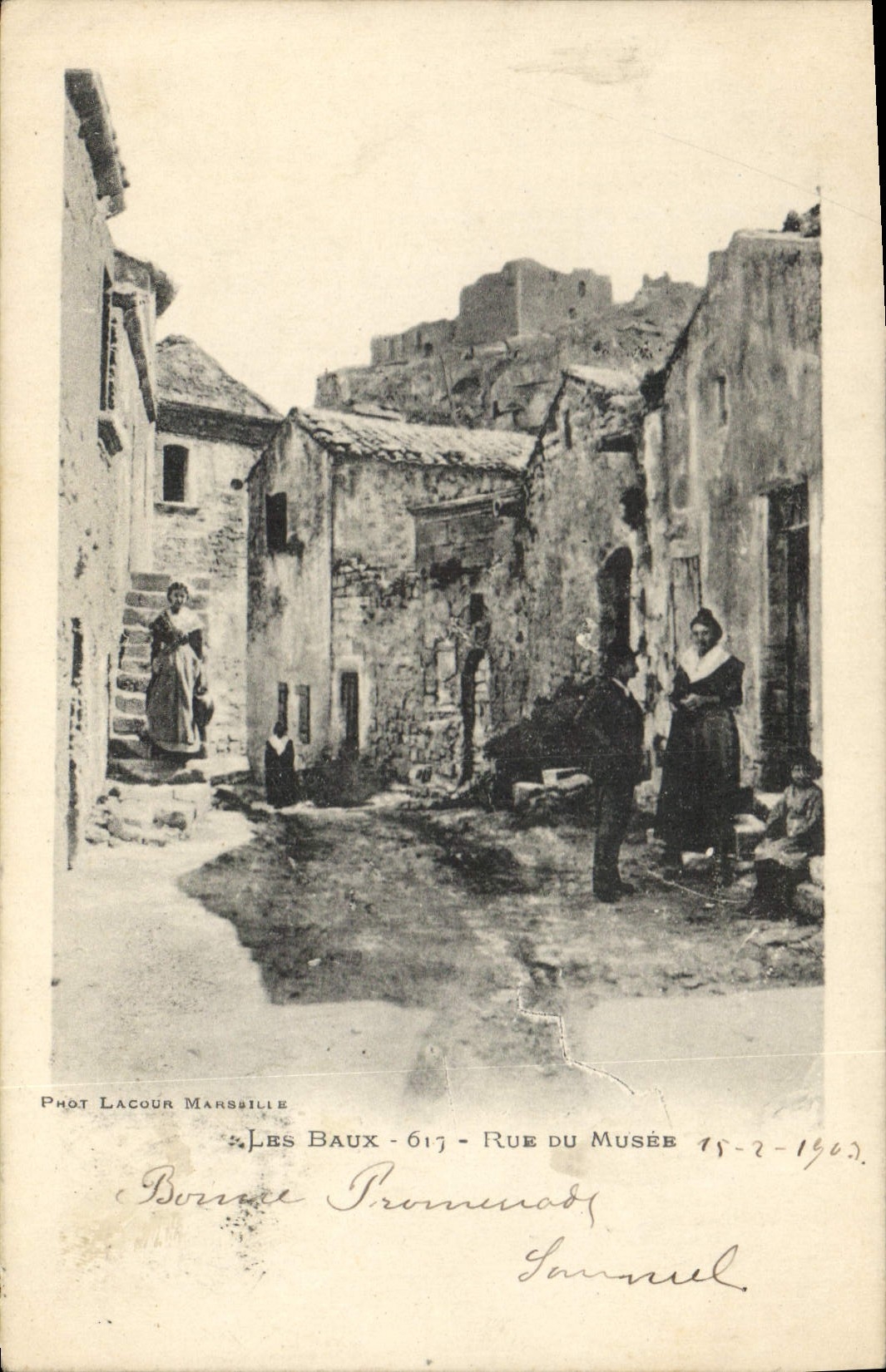 CPA Les Baux Rue du Musee 