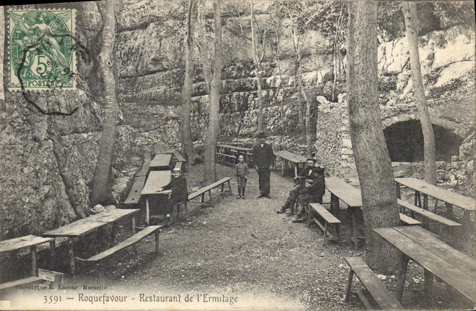 CPA Roquefavour Restaurant de L'Ermitage