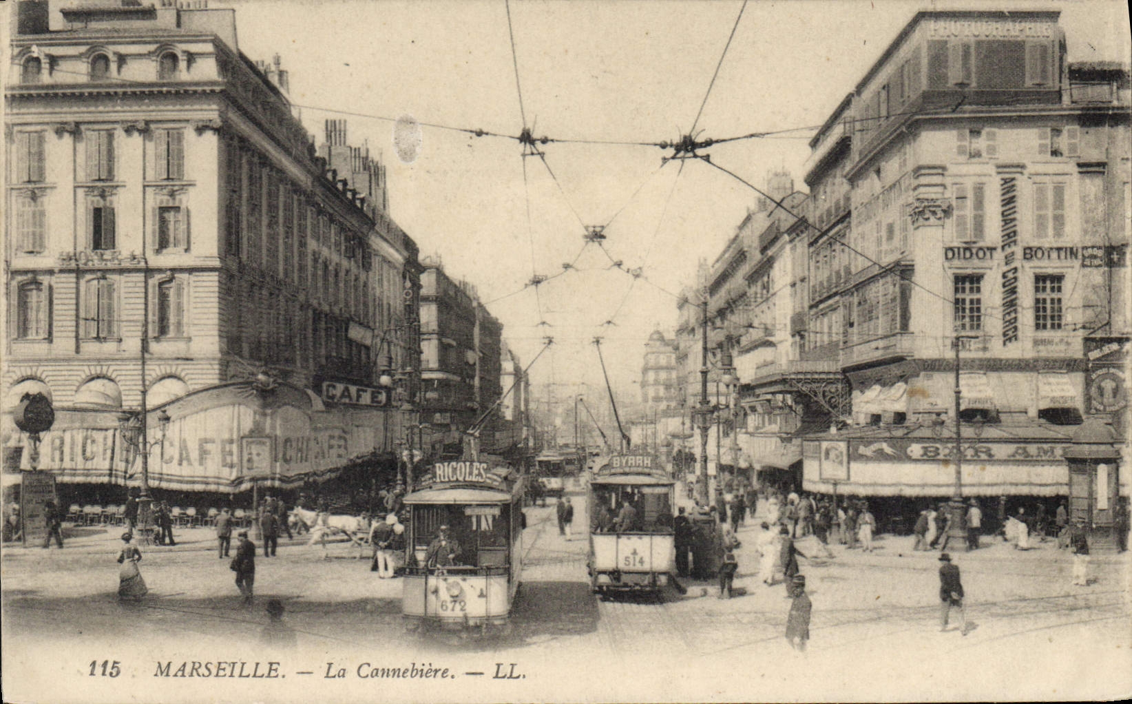 CPA Marseille La Cannebiere Tramways