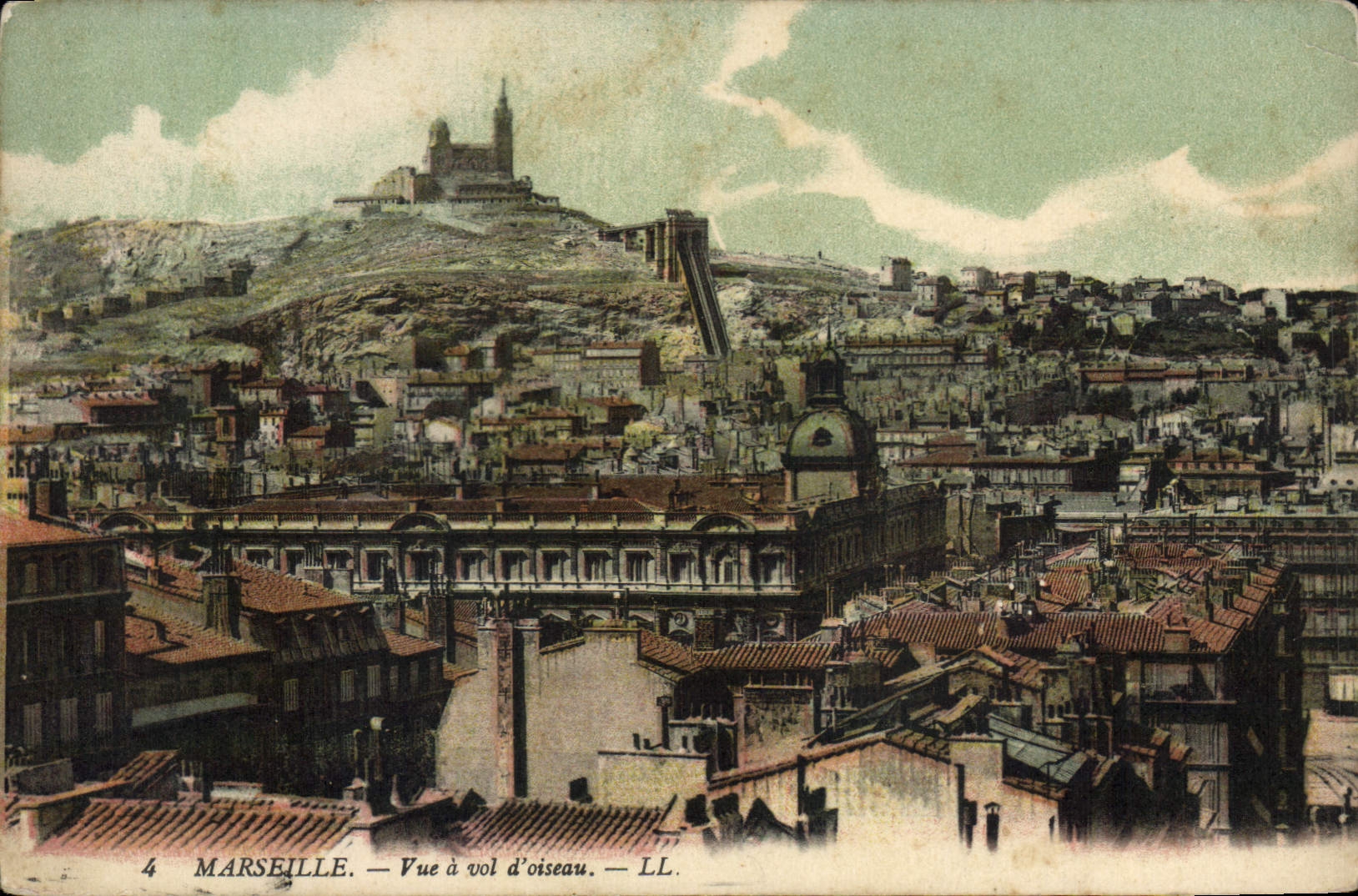 CPA Marseille Vue a vol d'oiseau