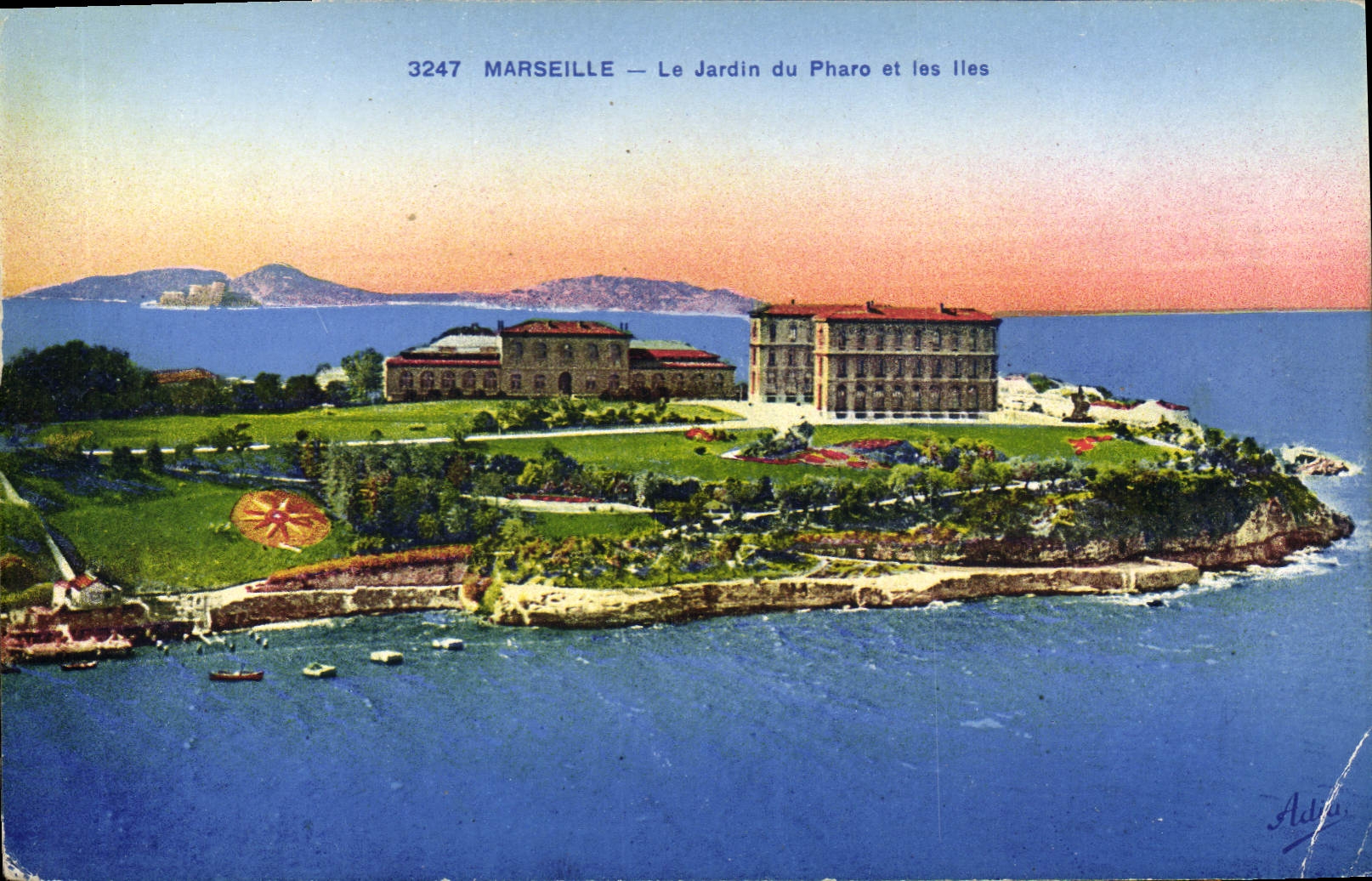CPA Marseille Le Jardin du Prado et les Iles