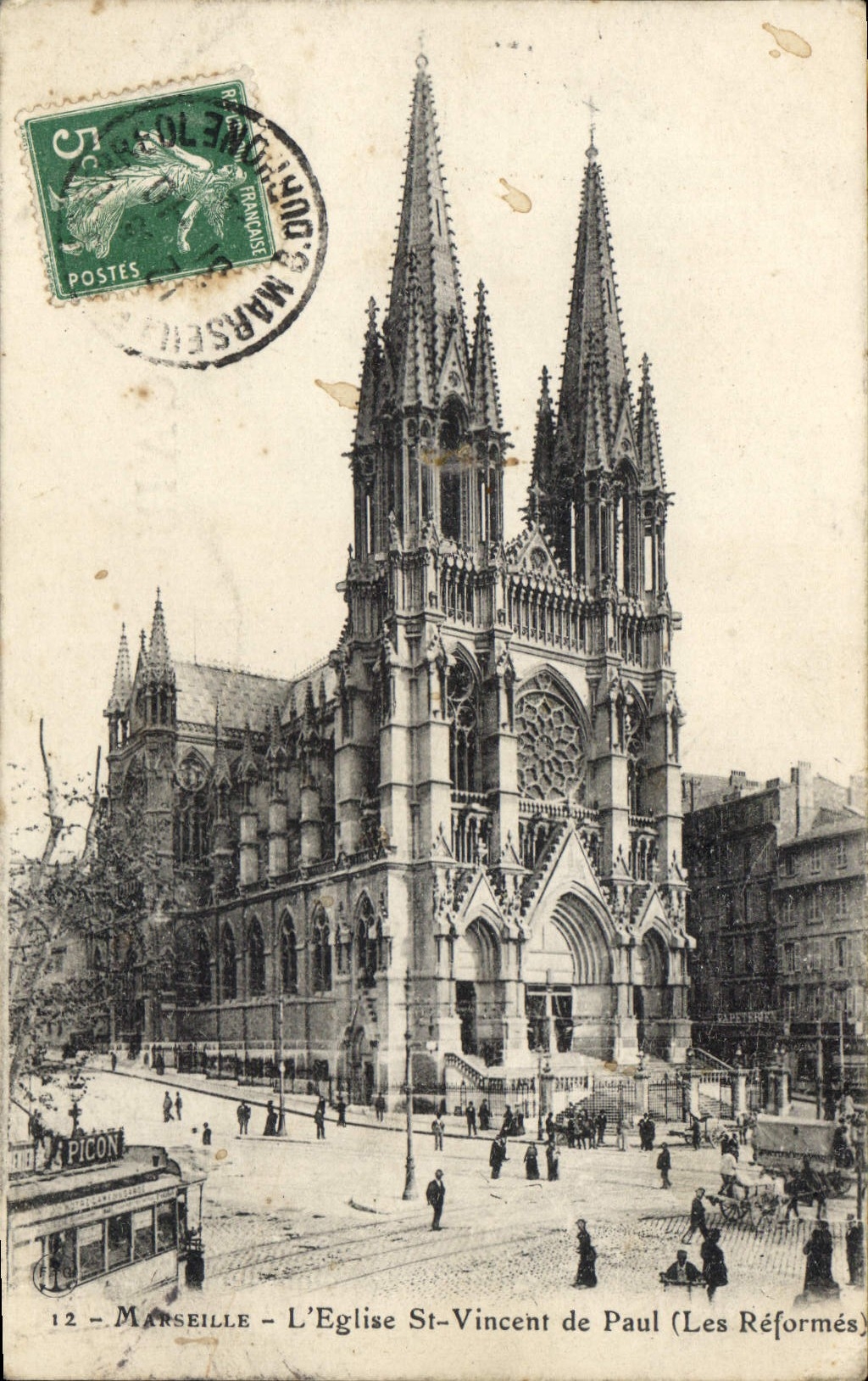 CPA Marseille L'Eglise St Vincent de Paul (Les Reformes)