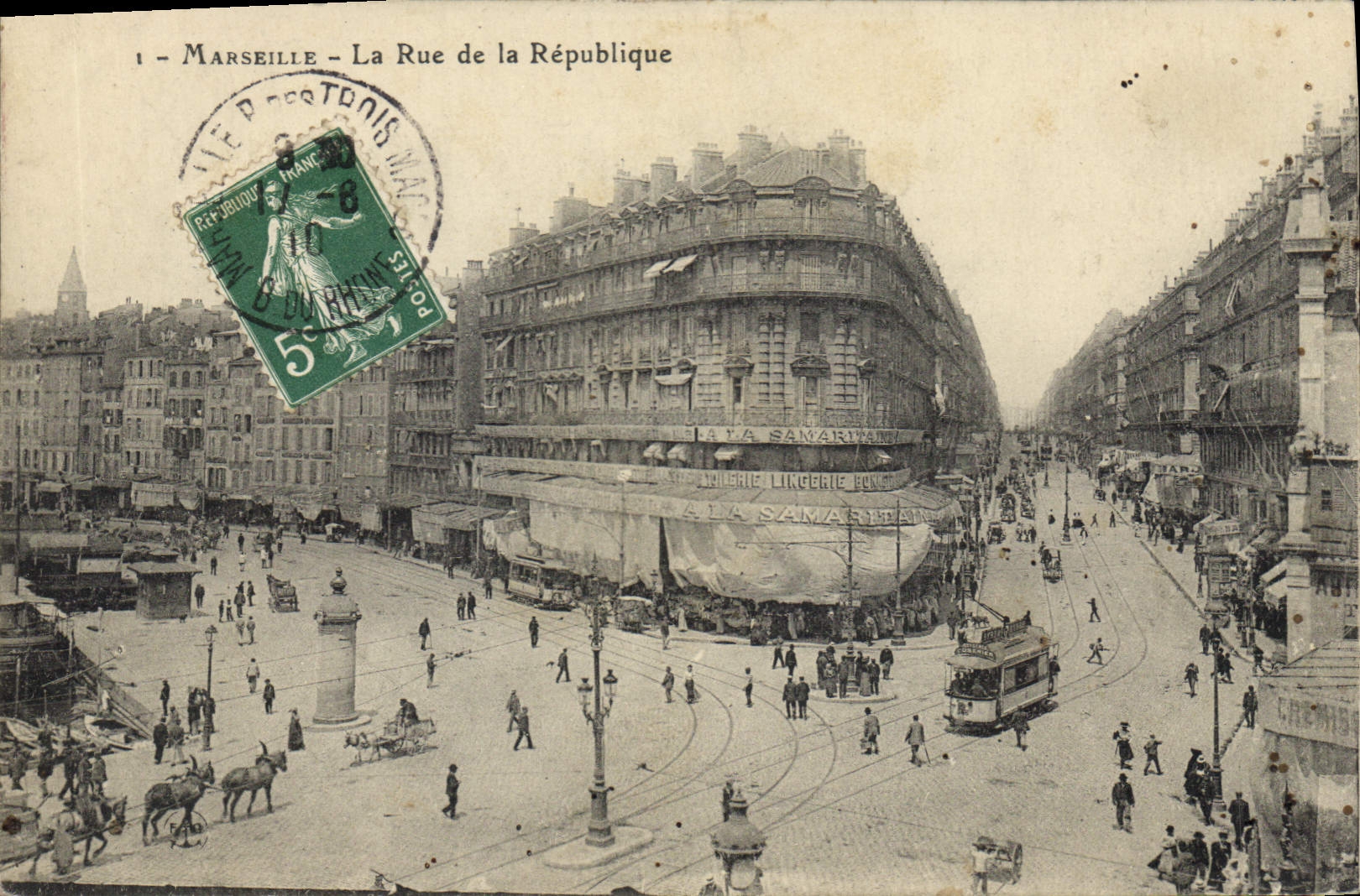 CPA Marseille La Rue de La Republique
