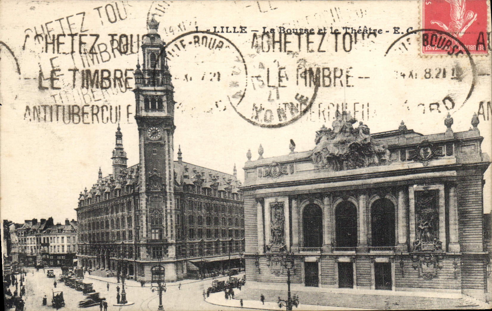 CPA Lille Le Bourse et le Theatre