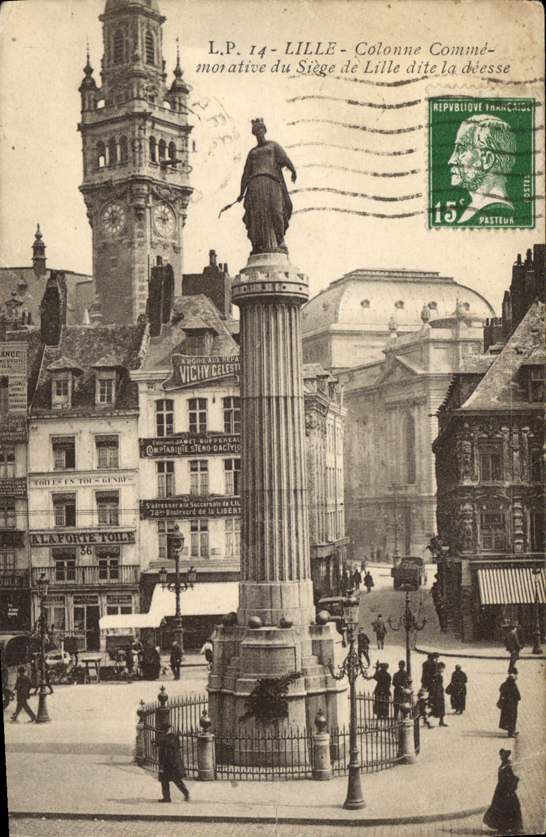 CPA Lille Colonne Commemorative du Siege de Lille dite la Deesse