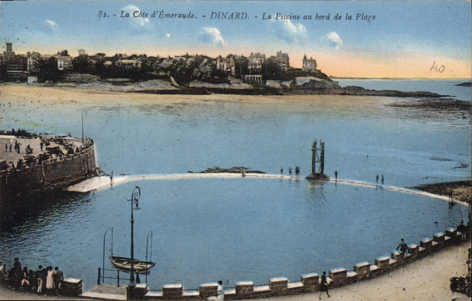 CPA La Cote d'Emeraude Dinard La Piscine au bord de la Plage 