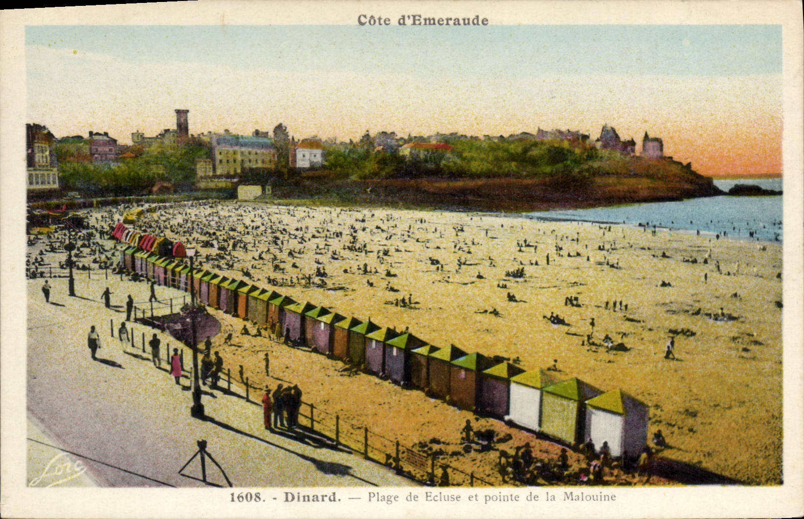 CPA Dinard Plage de Ecluise et pointe de la Malouine 