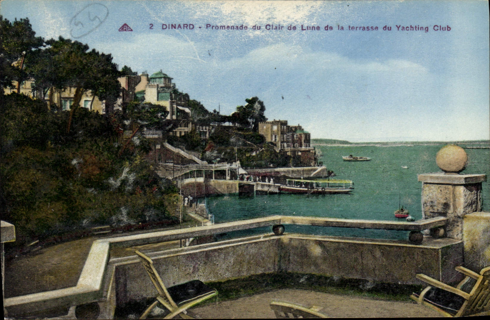CPA Dinard Promenade du Claire de la terrasse du Yachting Club