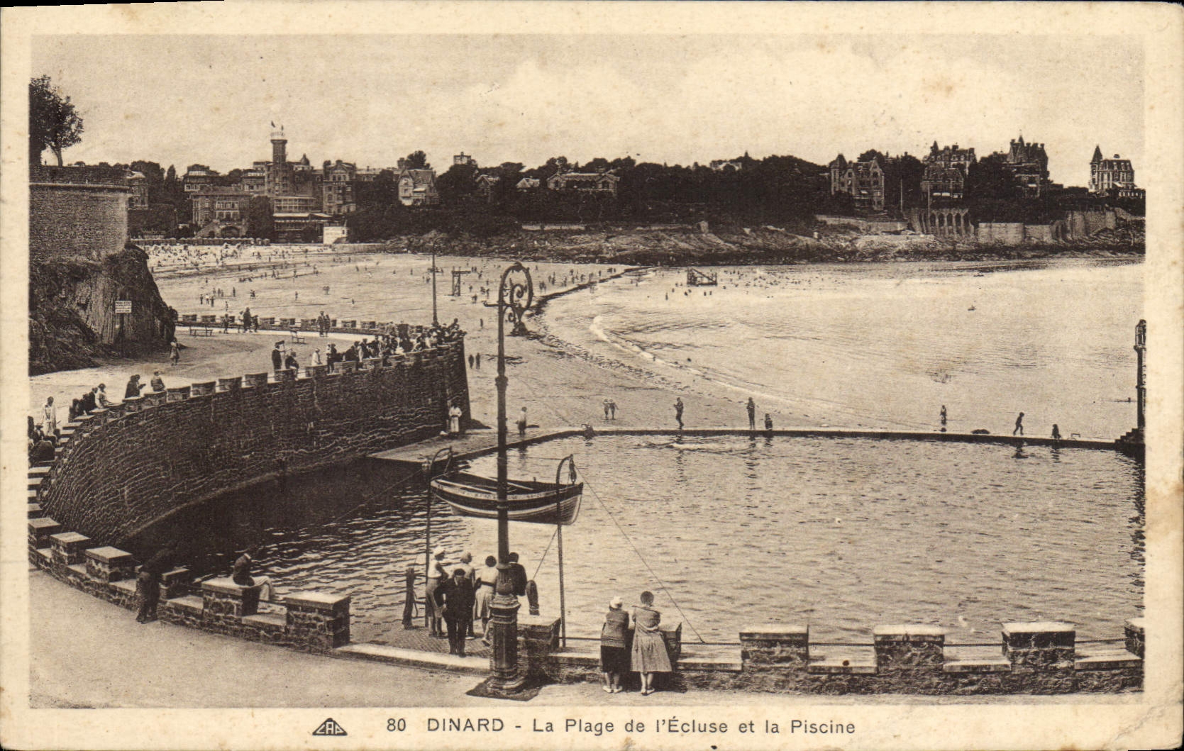 CPA Dinard La Plage de l'Ecluse et la Piscine 