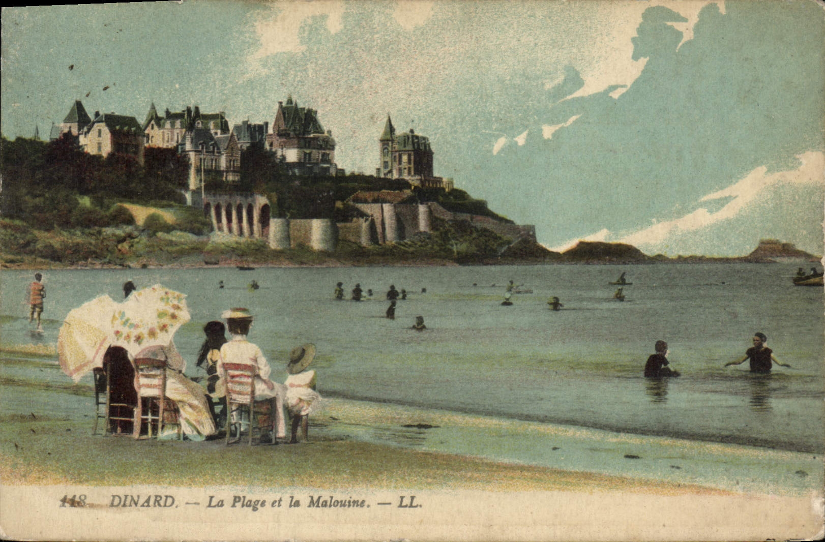 CPA Dinard La Plage et la Malouine 