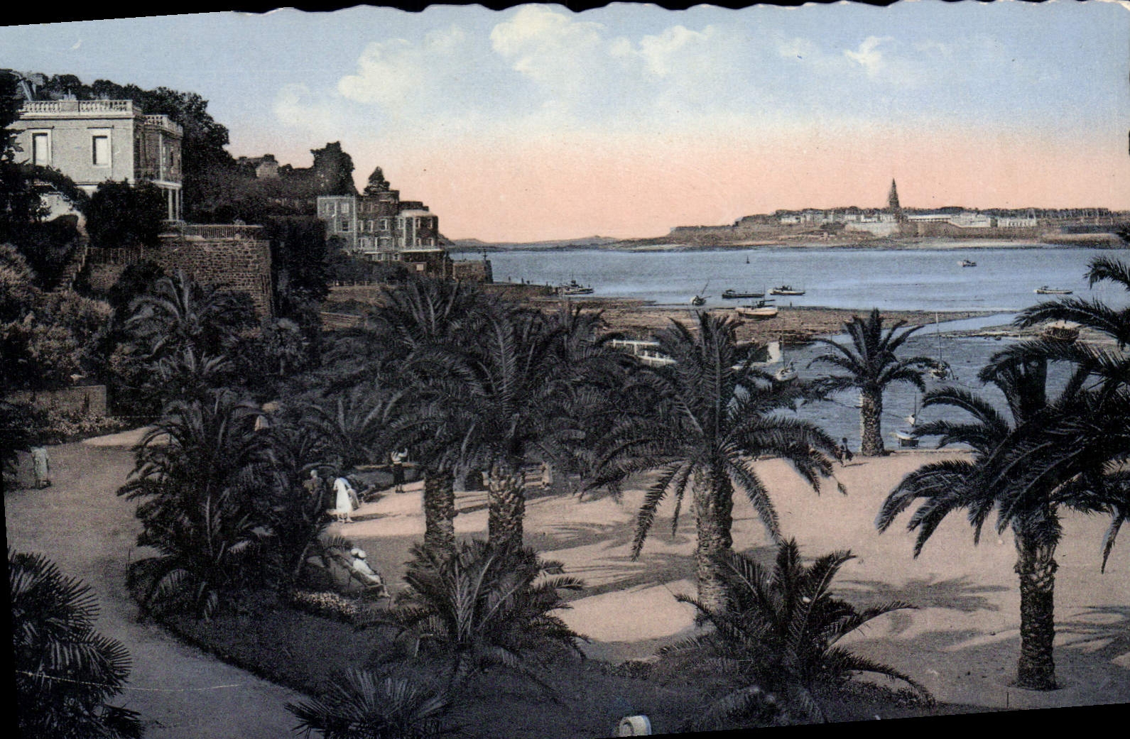 CPA Dinard La Palmeroie Au fond St Malo 