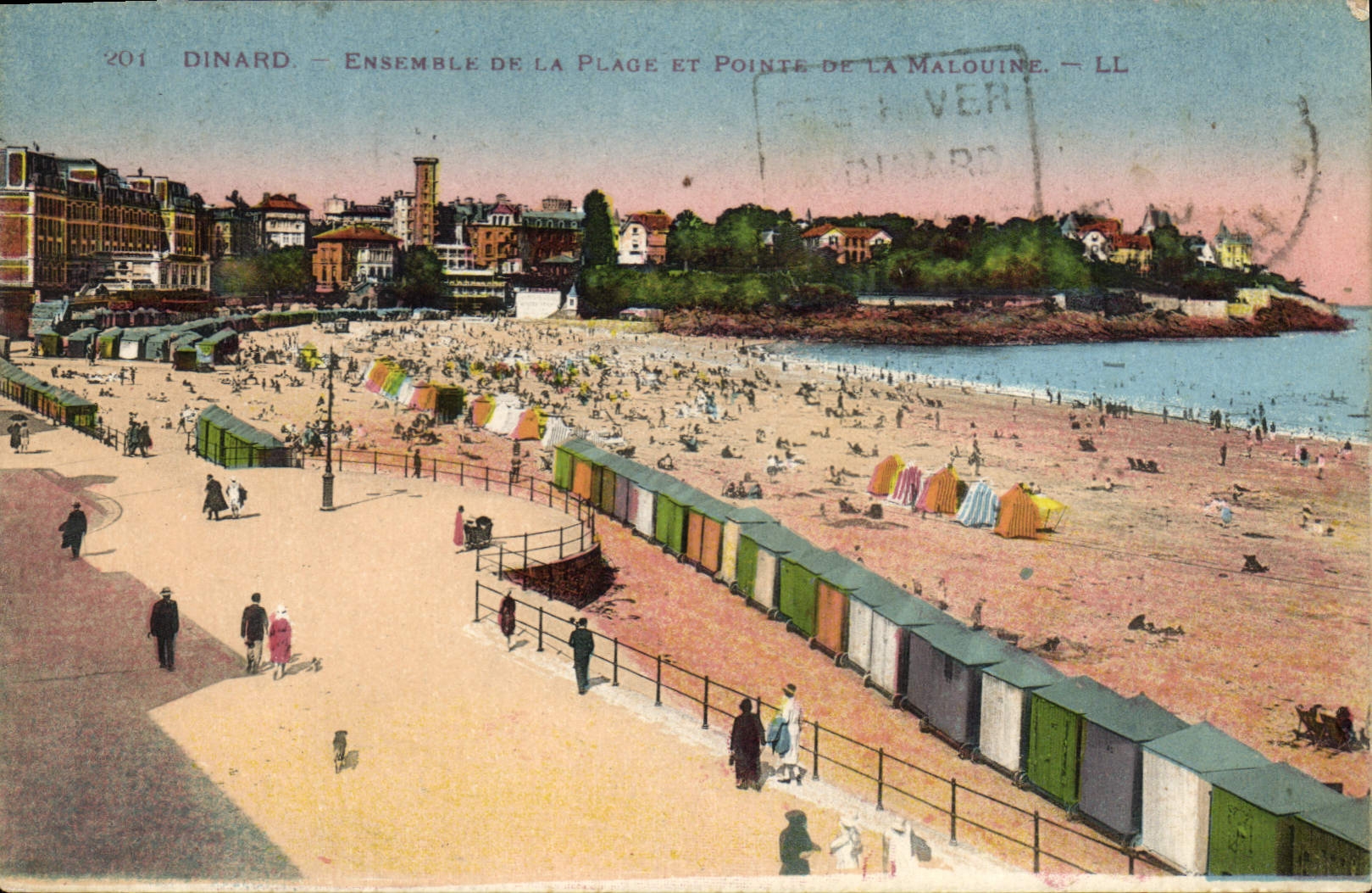 CPA Dinard Ensemble de la Plage et Pointe de la Malouine 