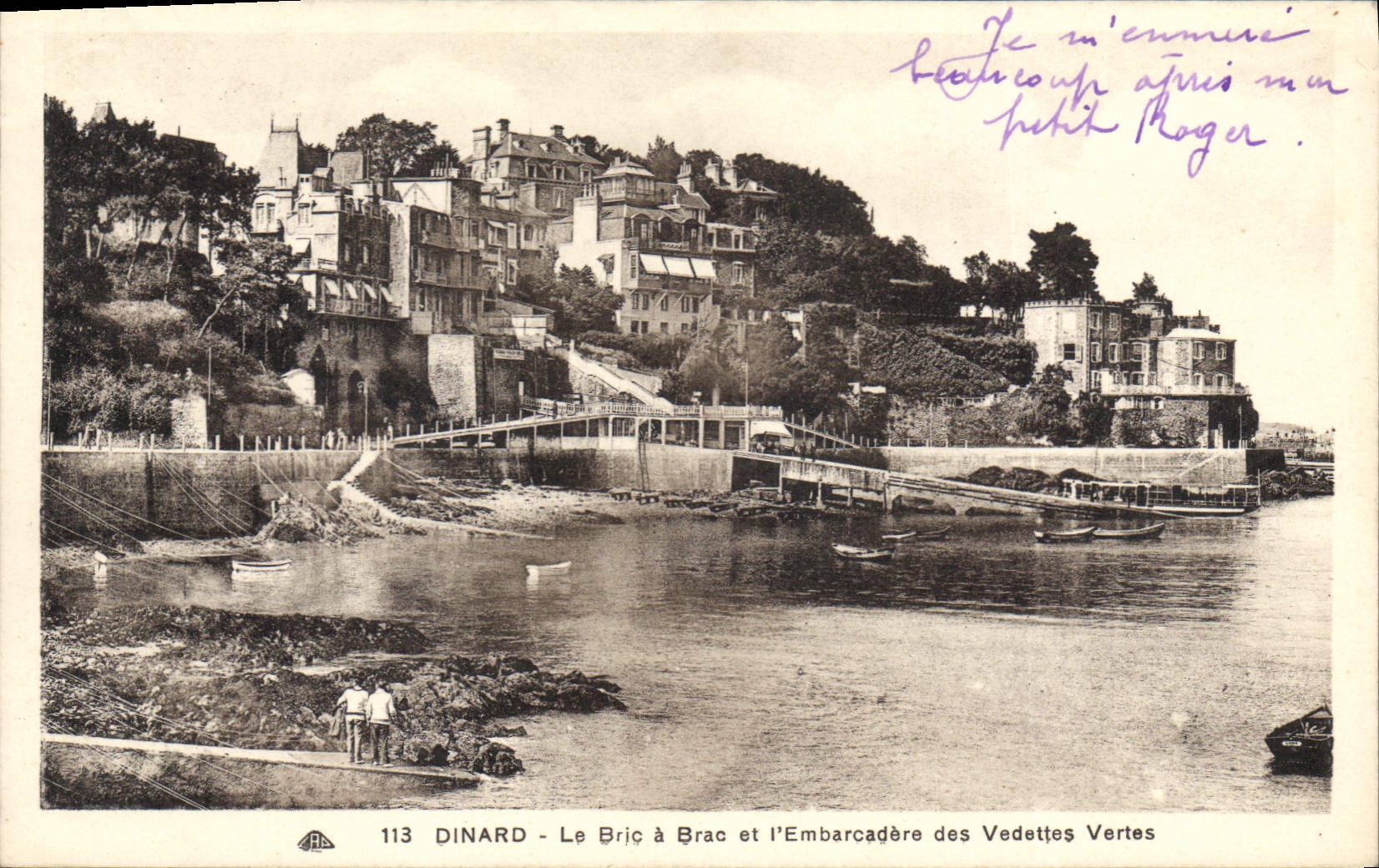 CPA Dinard La Bric a Brac et l'Embarcadete des Vederres Vertes