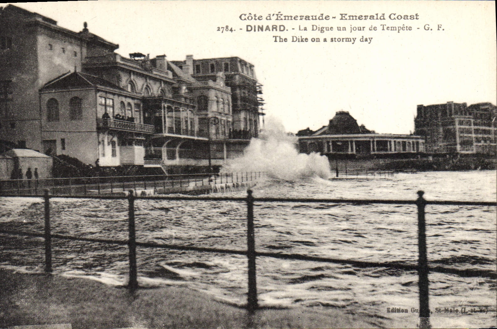 CPA Cote d'Emeraude Emerald Coast Dinard La Digue un jour de Tempete