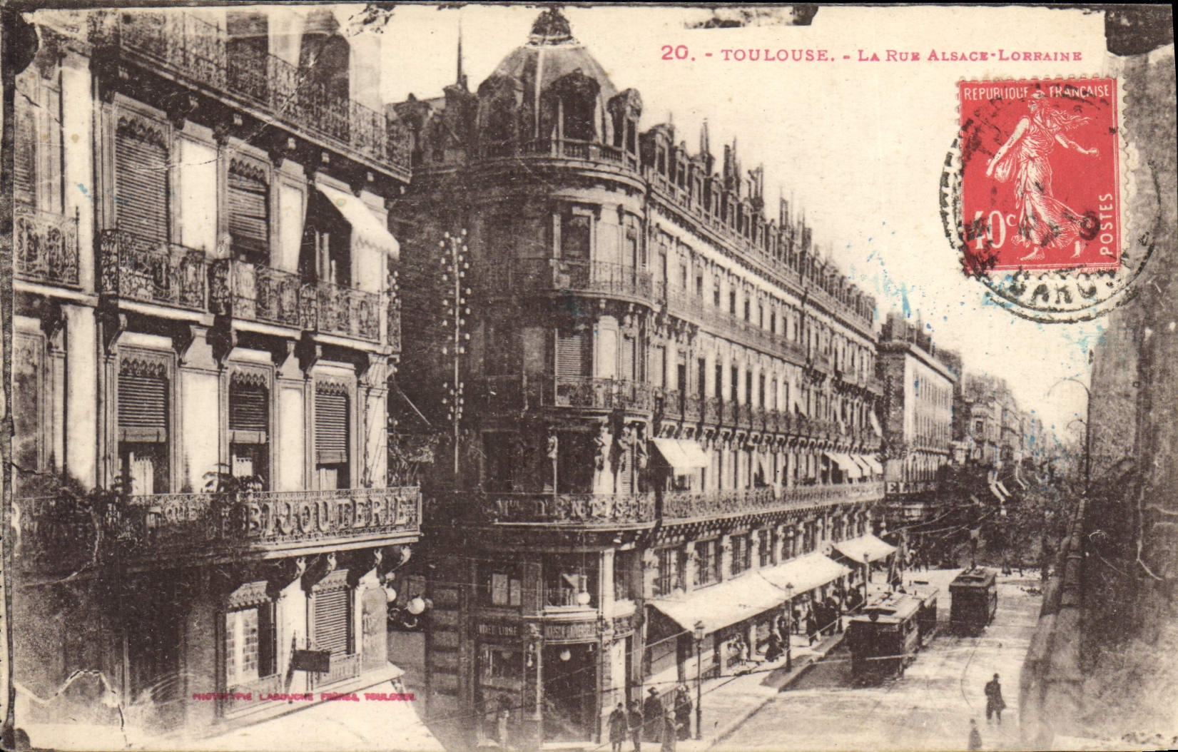 CPA Toulouse La Rue Alsace Lorraine 