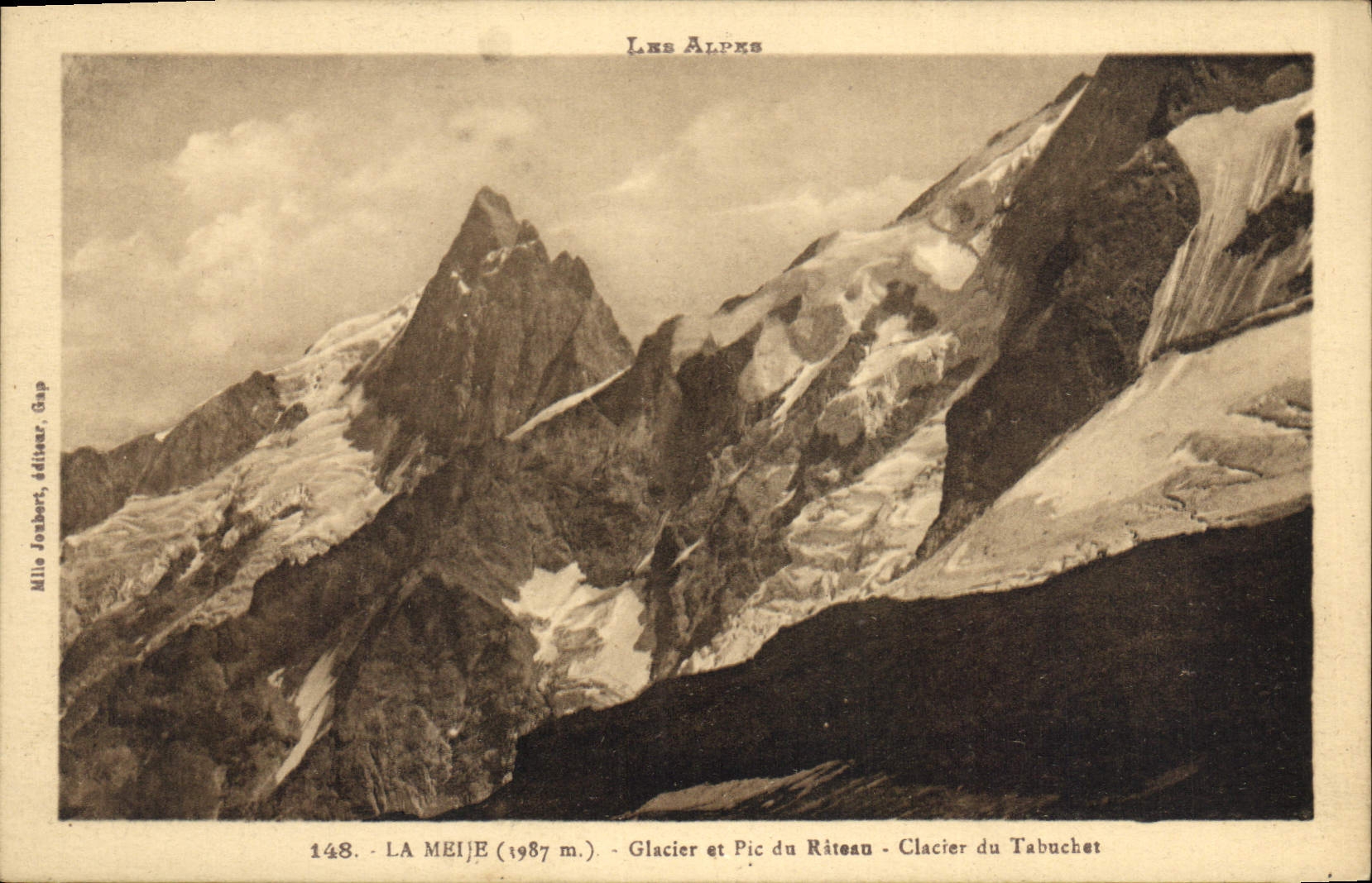 CPA Les Alpes la Meije Glacier et Pic du Rateau glacier du Tabuchet 