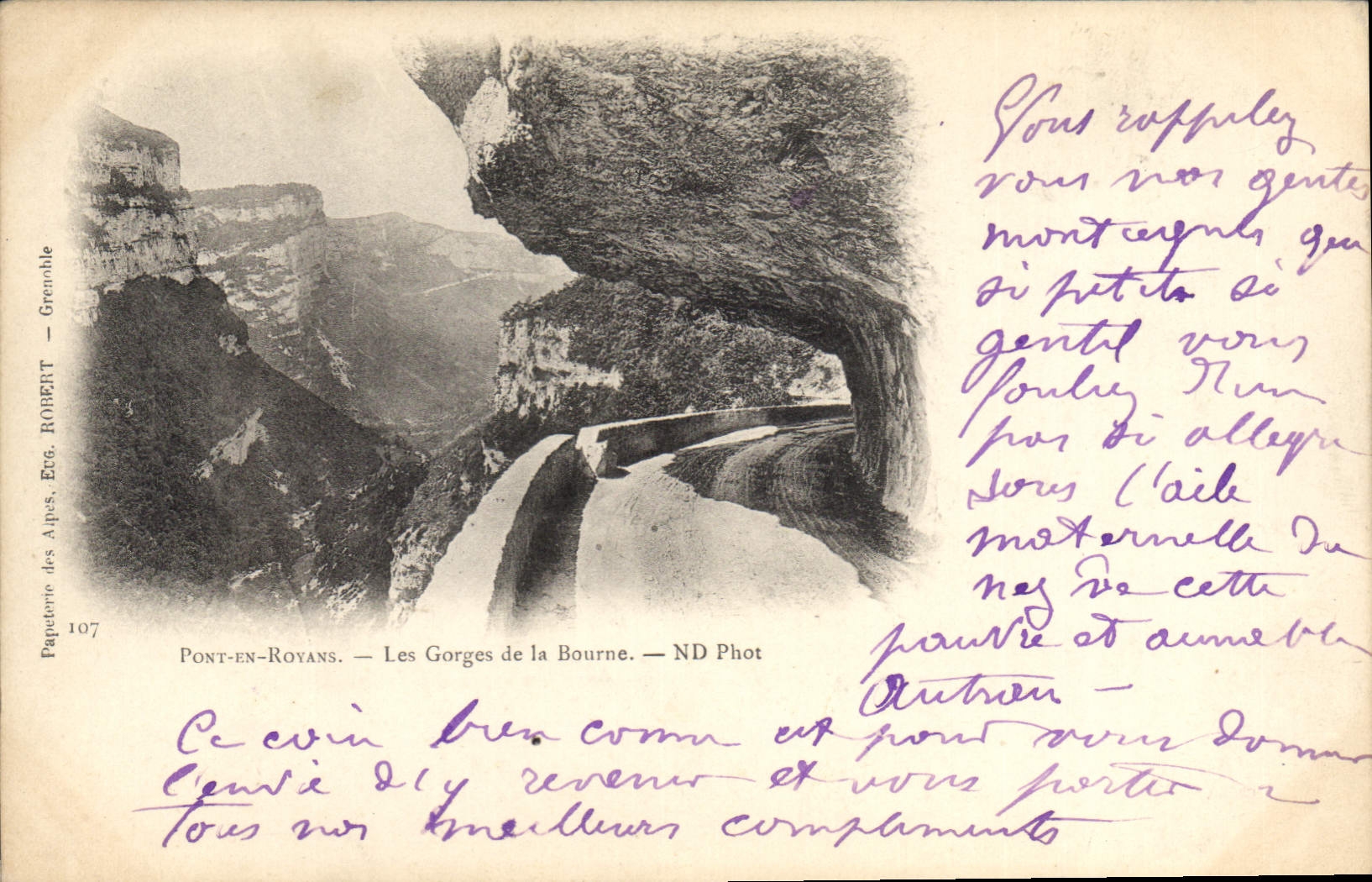 CPA Pont en Royans les Gorges de la Bourne