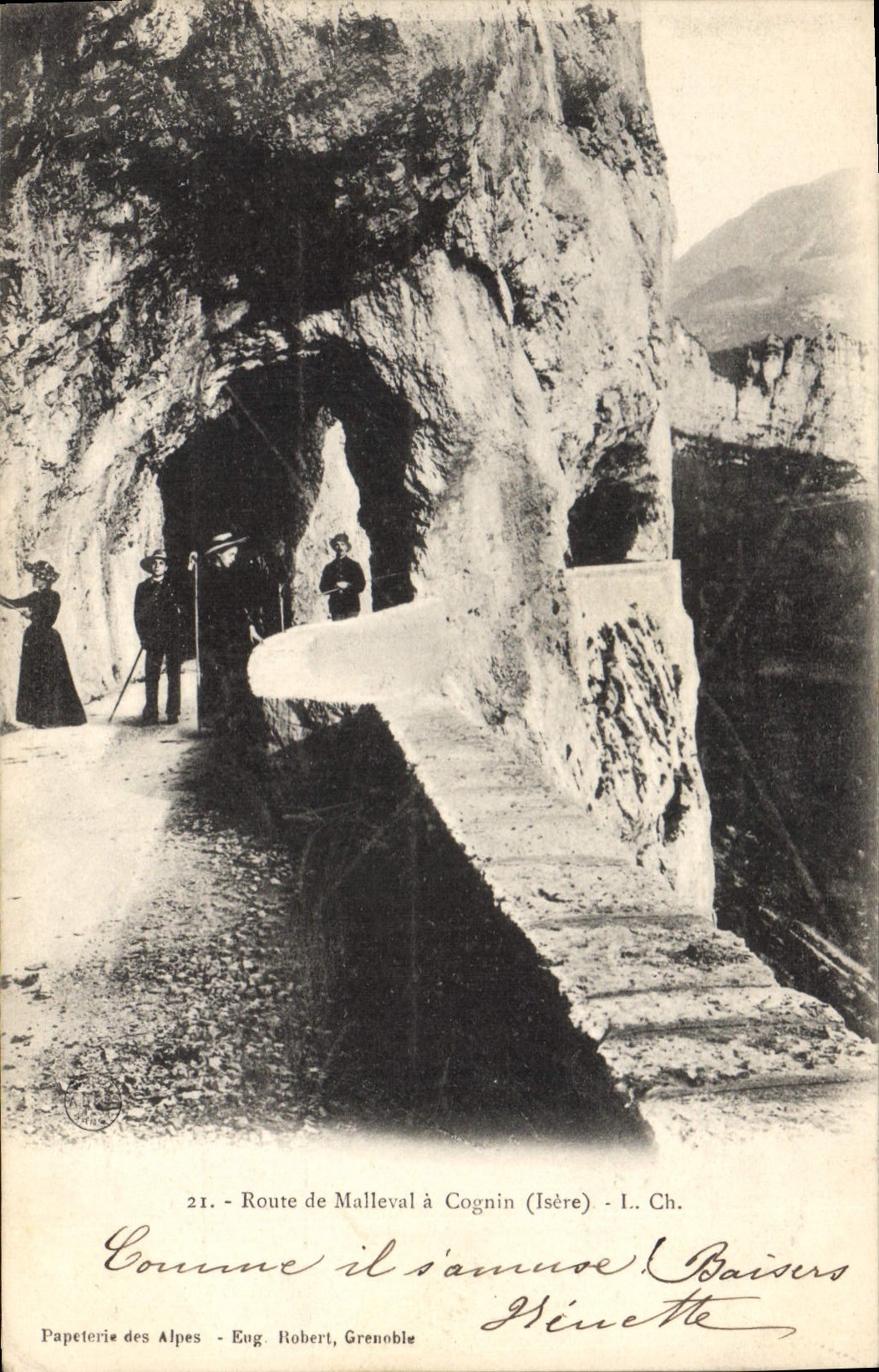 CPA Route de Malleval a Cognin Isere