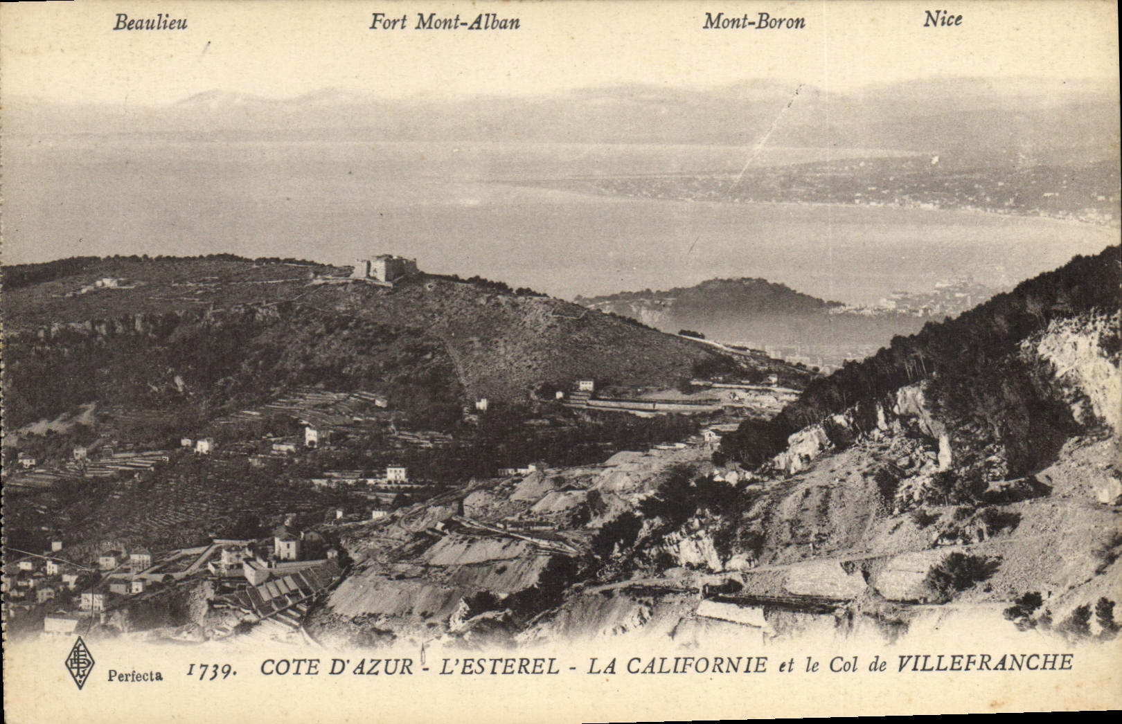 CPA Cote d'Azur L'Esterel la Californie et le Col de Villefranche