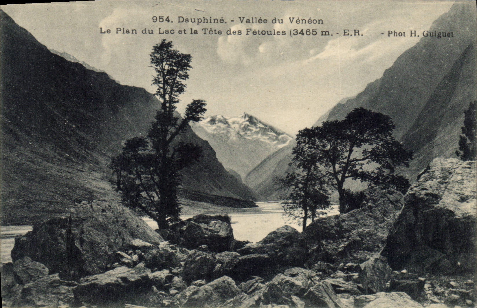 CPA Dauphine Vallee du Veneon le plan du lac et la Tete des Fetoules
