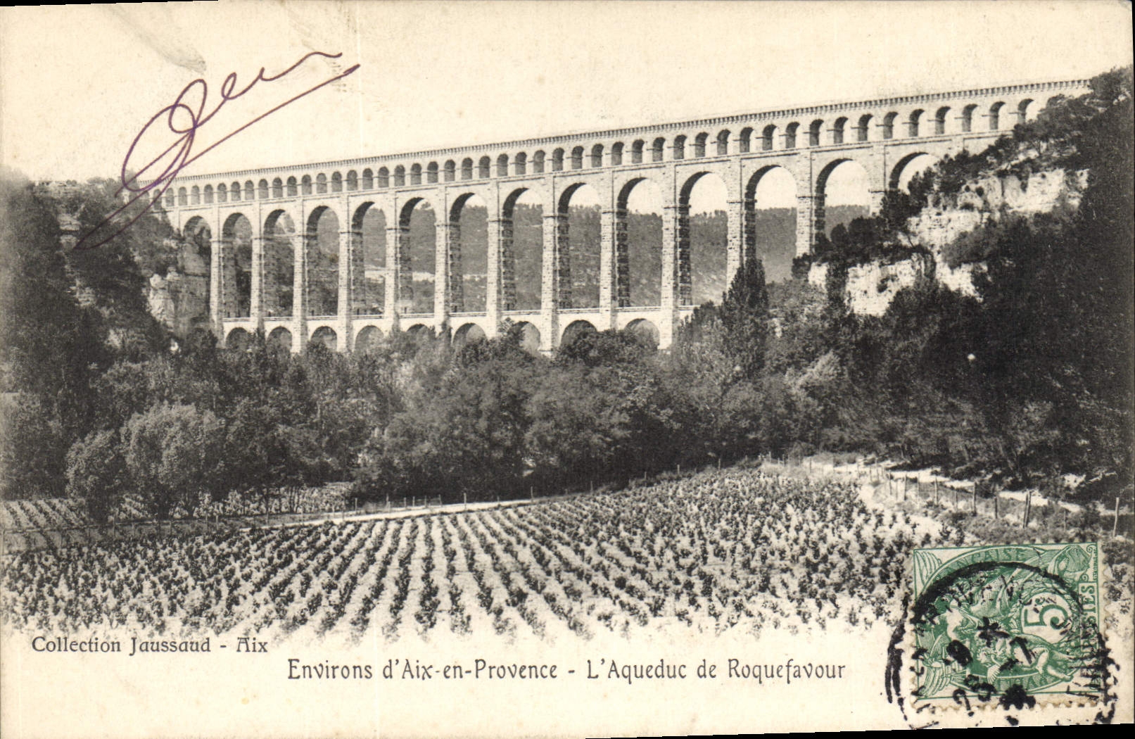 CPA Environs d'Aix en provence l'Aqueduc Roquefavour 