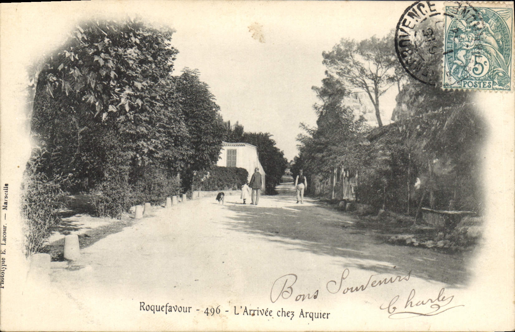 CPA Roquefavour L'Arrivee chez Arquier