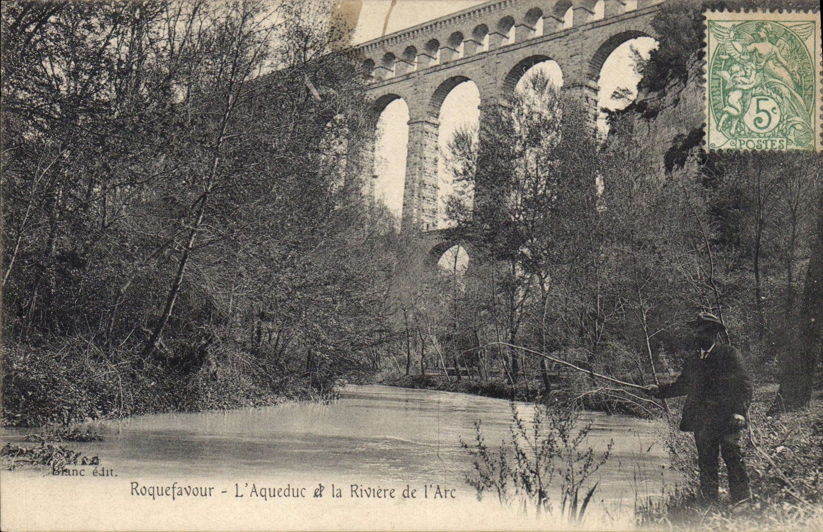 CPA Roquefavour L'Aqueduc et la Riviere de l'Arc